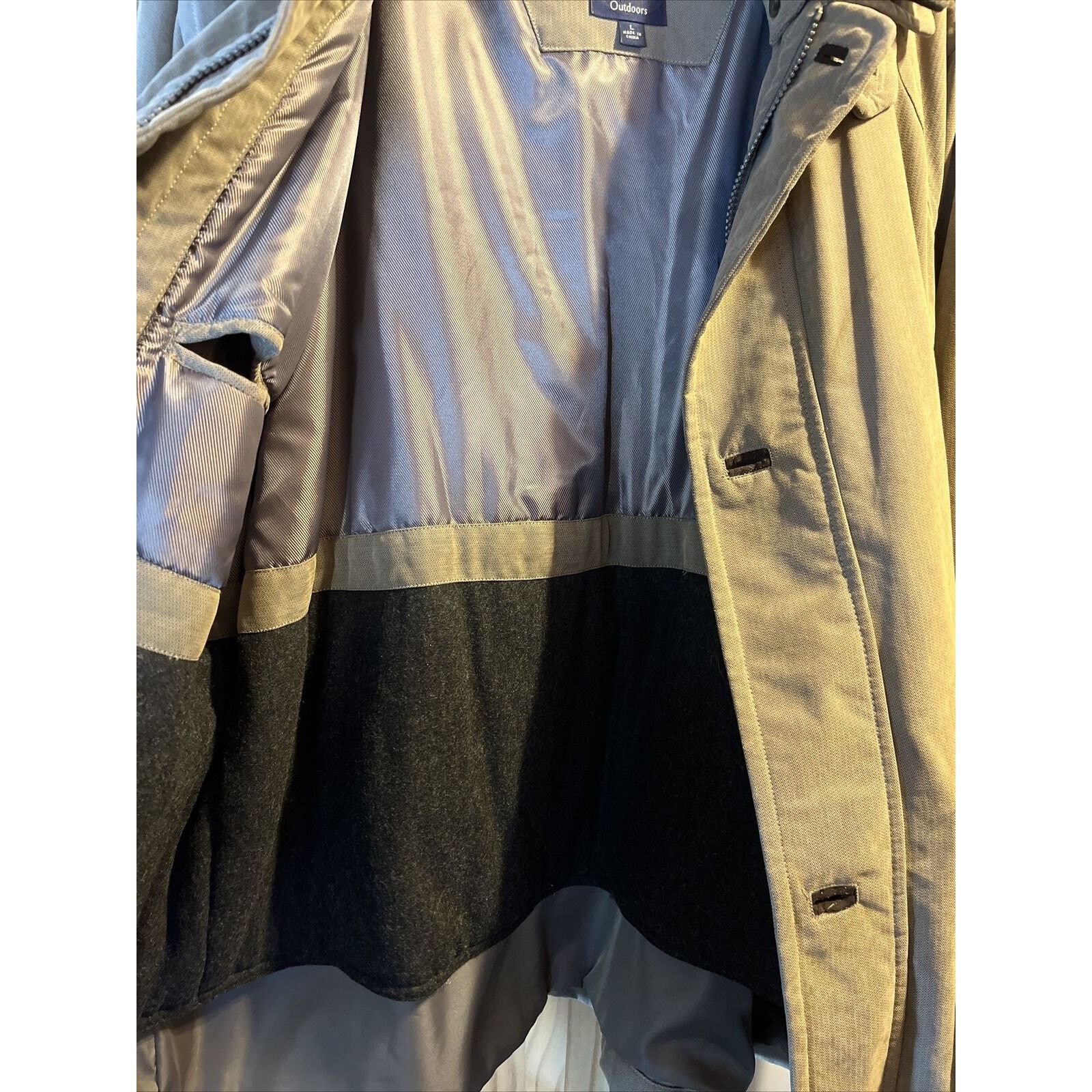 Roundtree & Yorke Roundtree & Yorke Outdoors Mens L Gray Lined Polyester Coat Size US L / EU 52-54 / 3 - 14 Thumbnail