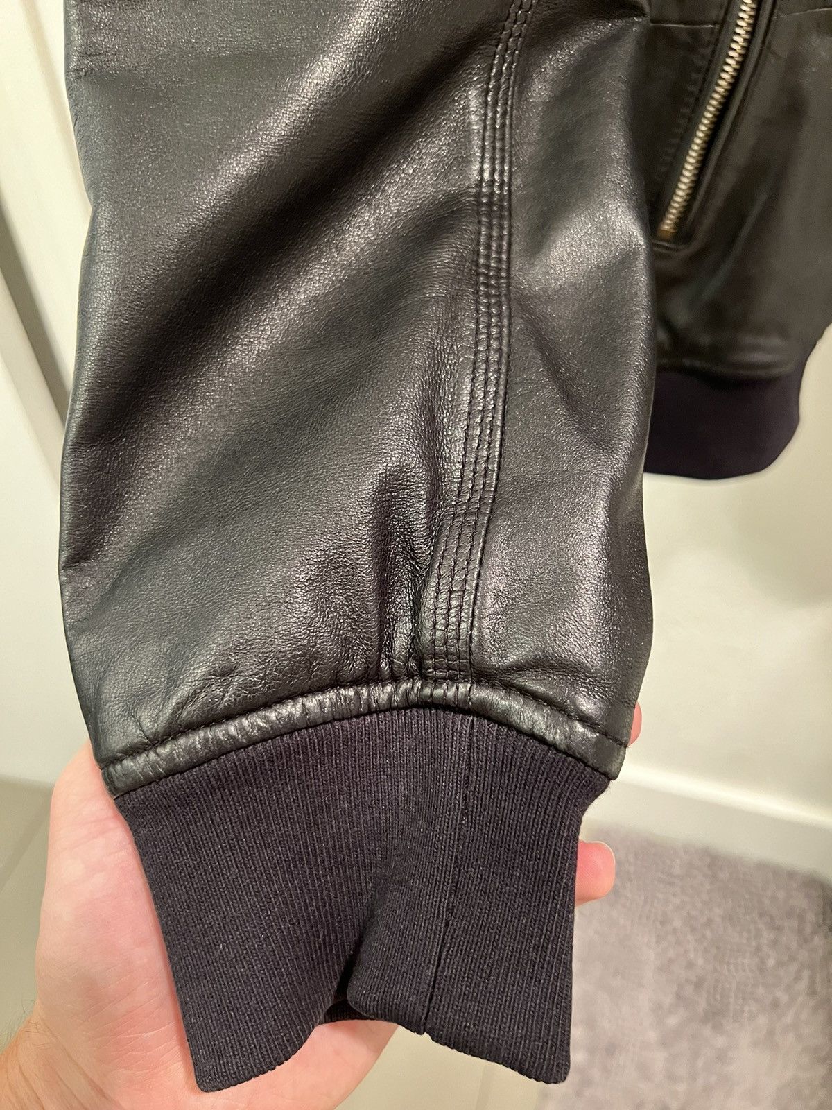 Diesel Black Gold Diesel Lambskin Leather Hoodie Jacket Size US S / EU 44-46 / 1 - 4 Thumbnail