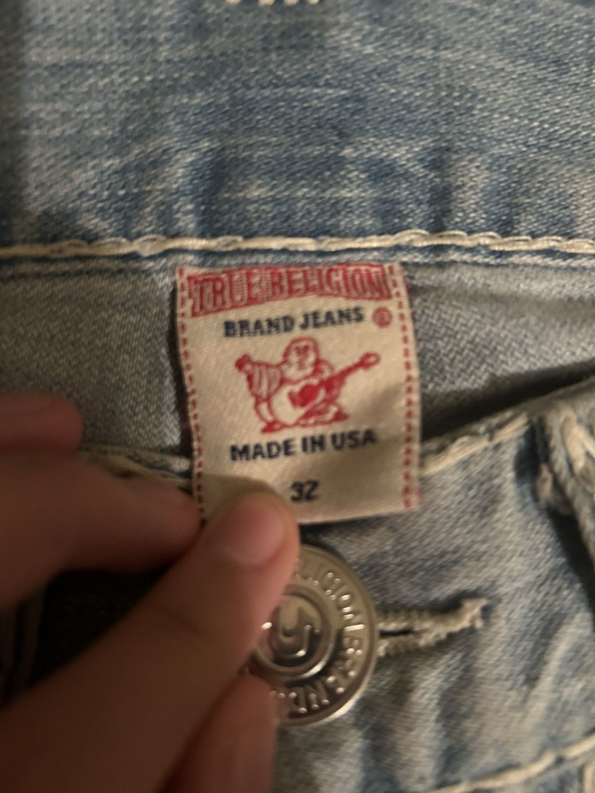 True Religion Truey Ricky Super T USA Made Natural Bleach Wash NBTZ Size US 32 / EU 48 - 9 Thumbnail