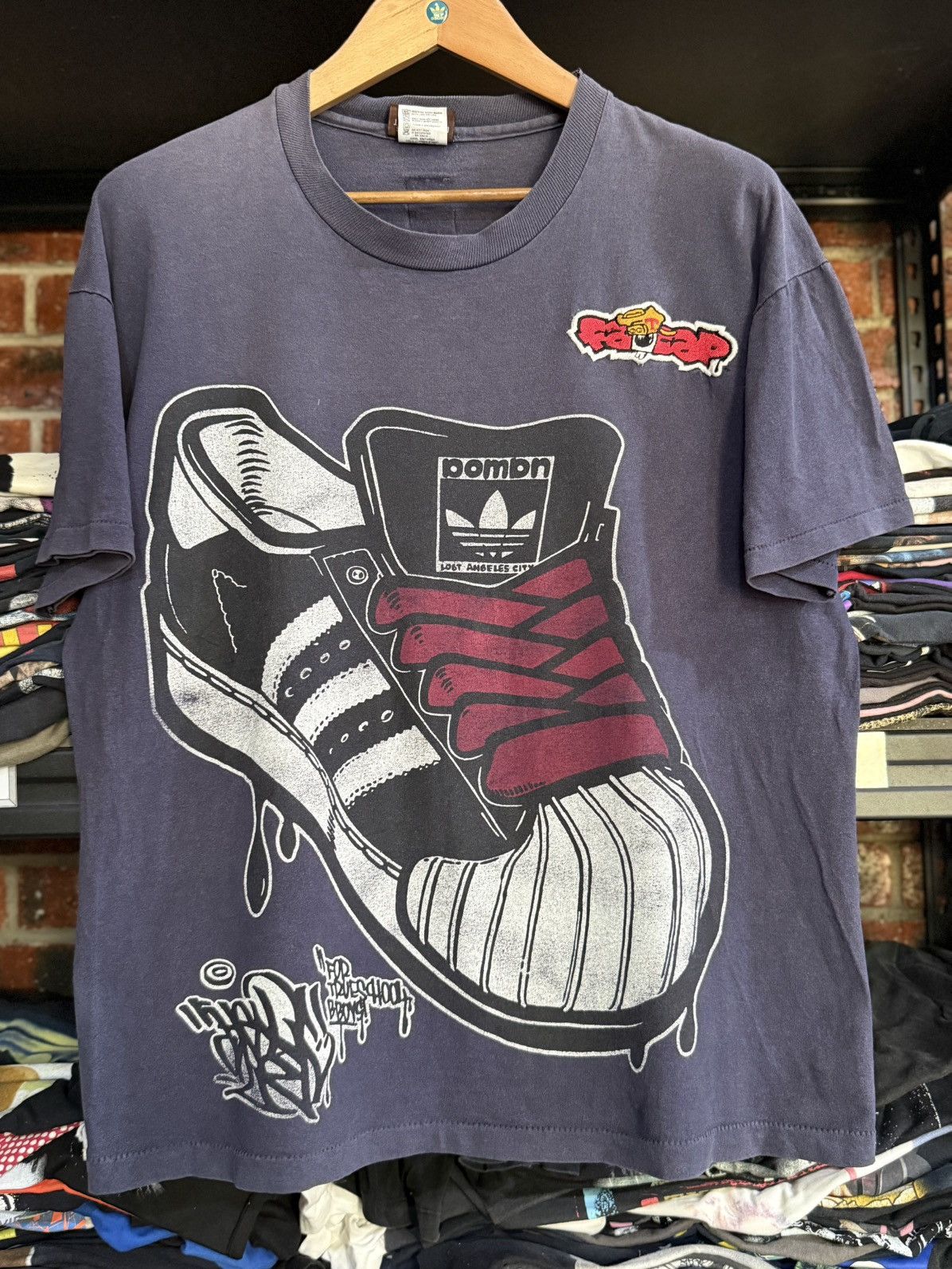 Rap Tees Thrashed Vintage 90s Fatcap The Hip Hop Culture By Anvil Tee Size US L / EU 52-54 / 3 - 1 Thumbnail