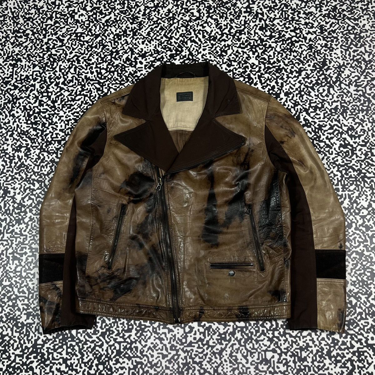 Hugo Boss HUGO BOSS Calfskin Leather Handcrafted Biker Jacket Rare Size US L / EU 52-54 / 3 - 1 Thumbnail