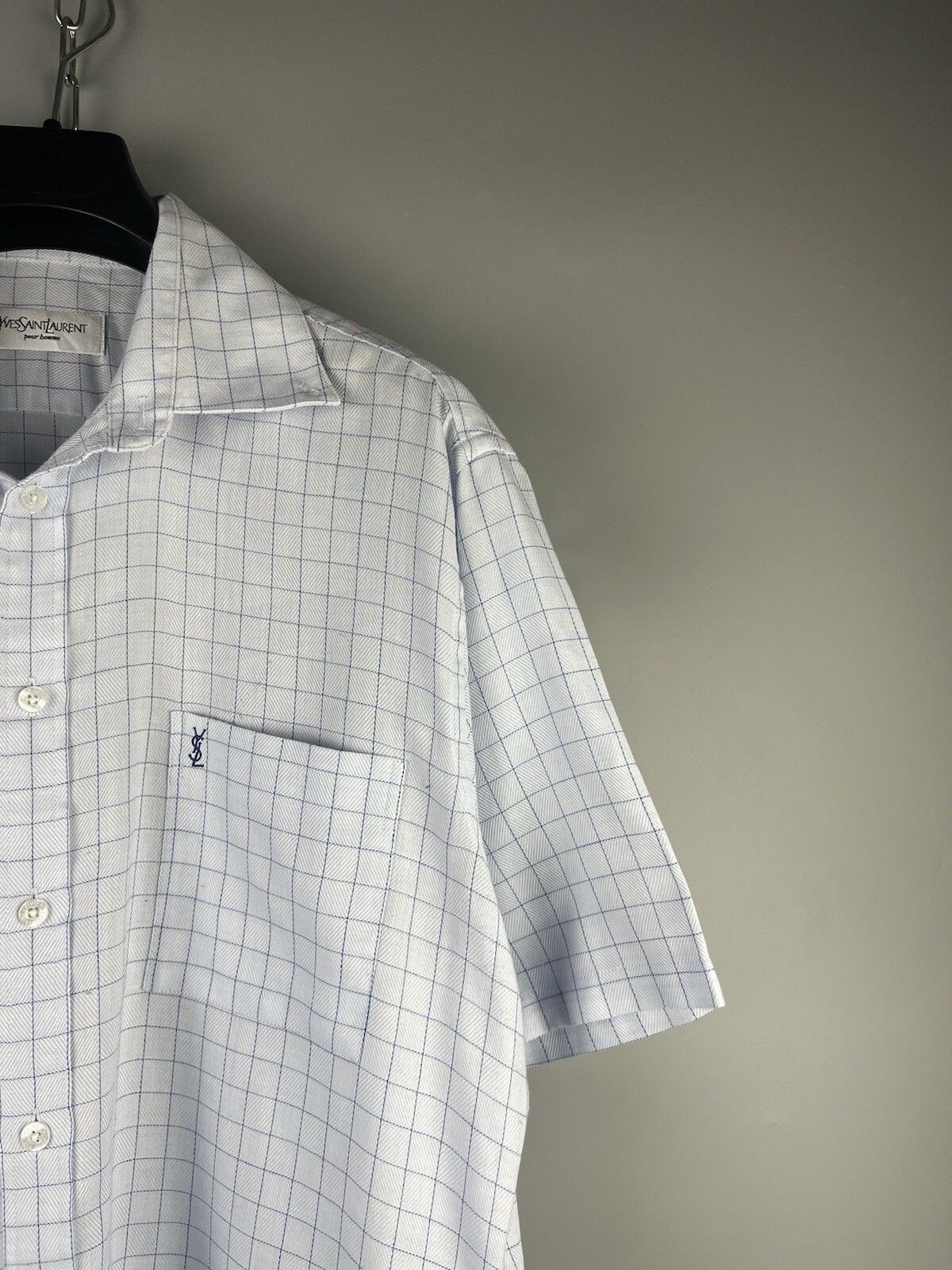 Yves Saint Laurent Yves Saint Laurent YSL Luxury Casual Short Sleeve Shirt Size US L / EU 52-54 / 3 - 5 Thumbnail