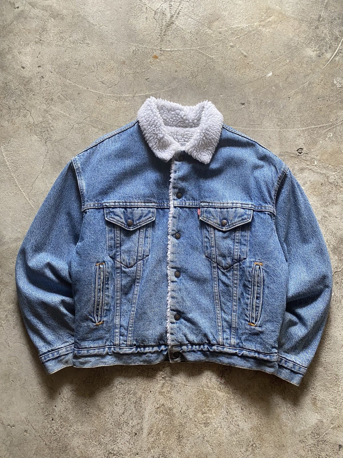 Levi's Vintage Clothing 1991 Vintage Levi’s track Jacket sherpa lined Size US M / EU 48-50 / 2 - 1 Thumbnail