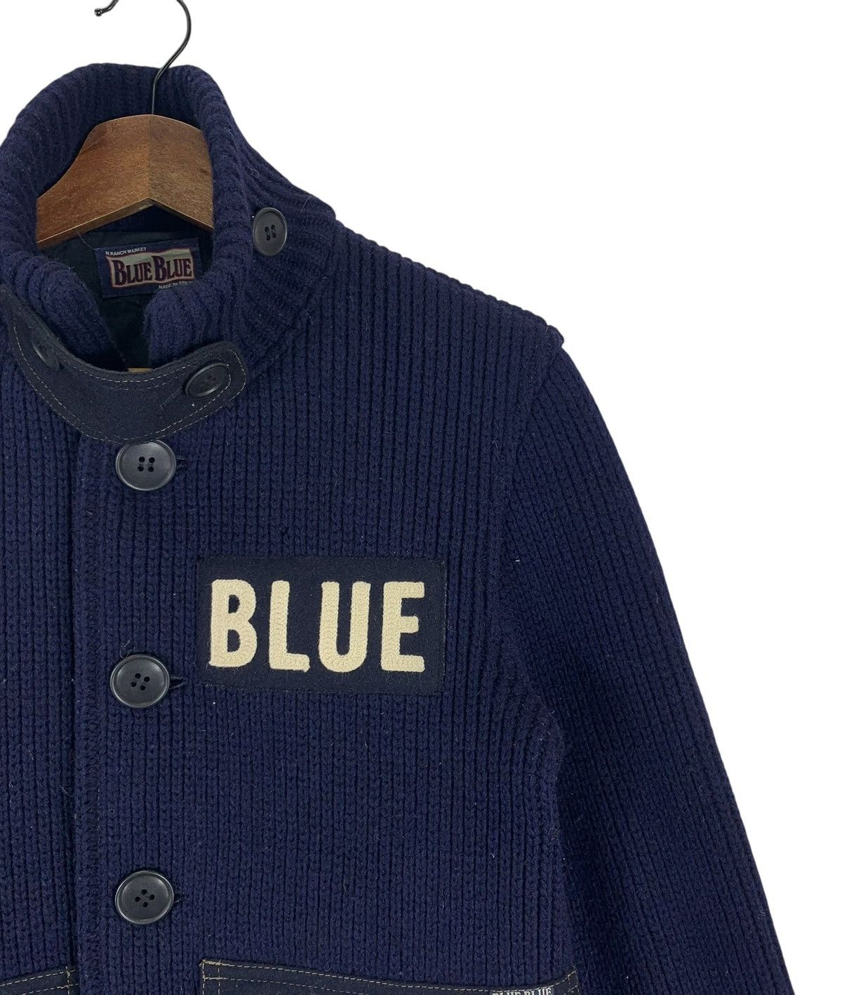 Blue Blue Japan 🔥🔥BLUE BLUE JAPAN MILITARY CABLE KNITTED JACKET Size US M / EU 48-50 / 2 - 10 Thumbnail