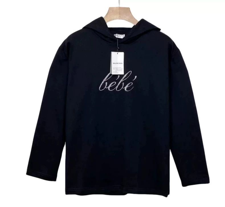 Balenciaga Balenciaga Glitter Crystal Art Fleece Sweatshirt Size US S / EU 44-46 / 1 - 1 Thumbnail