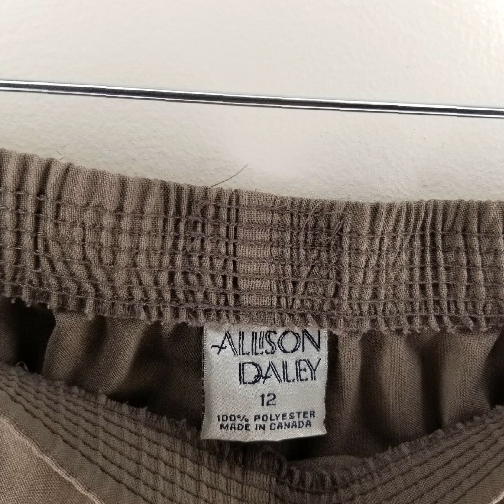 Vintage VINTAGE Allison Daley Womens Chino Pants Elastic Waist Size 12 Brown Women's Size 34" / US 12 / IT 48 - 3 Thumbnail