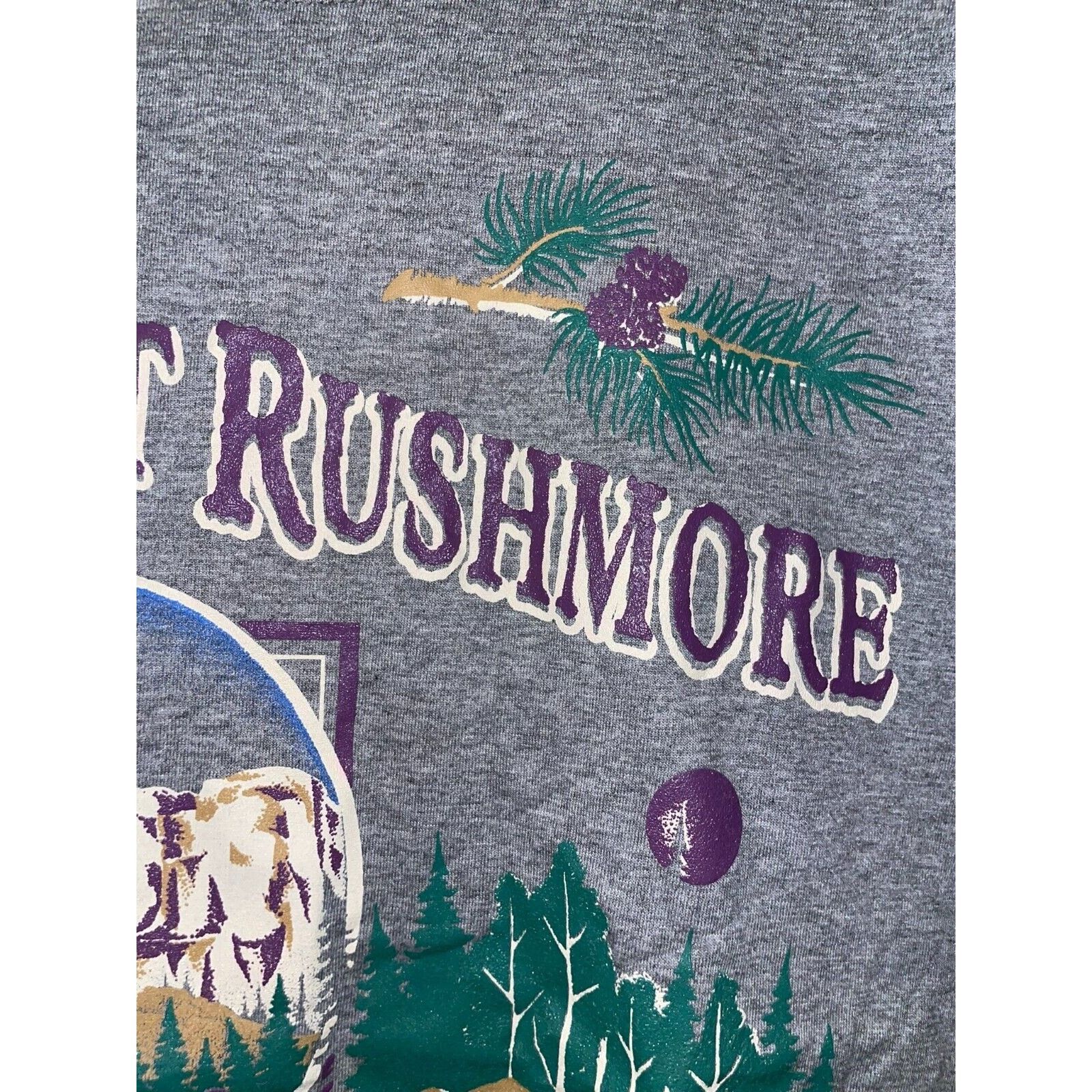 Jerzees Vintage South Dakota Shirt Mount Rushmore Gray 90s Tee VTG L Size US L / EU 52-54 / 3 - 4 Thumbnail