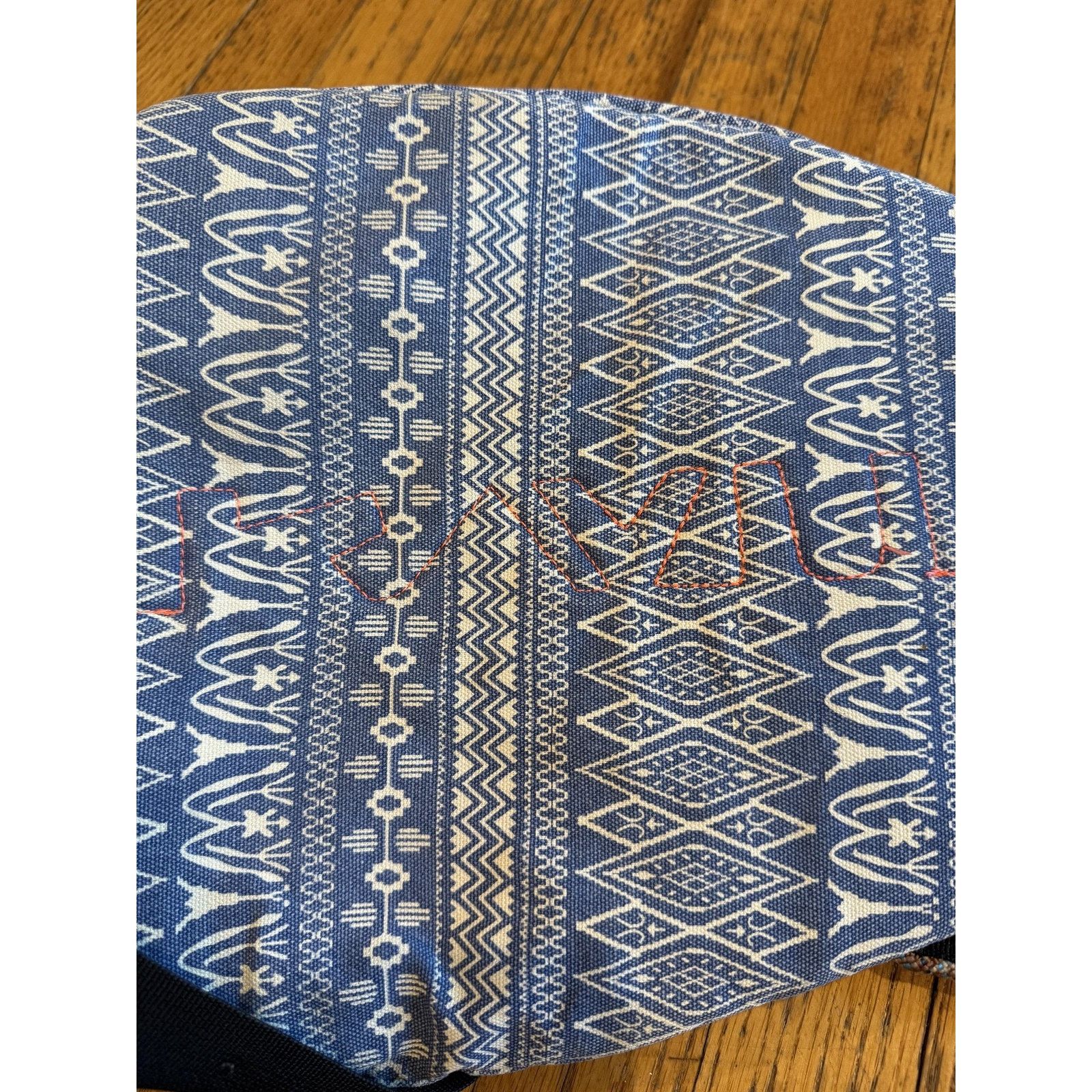 KAVU KAVU Rope Sling Bag Womens Blue White Aztec Pattern Backpack Size ONE SIZE - 13 Thumbnail