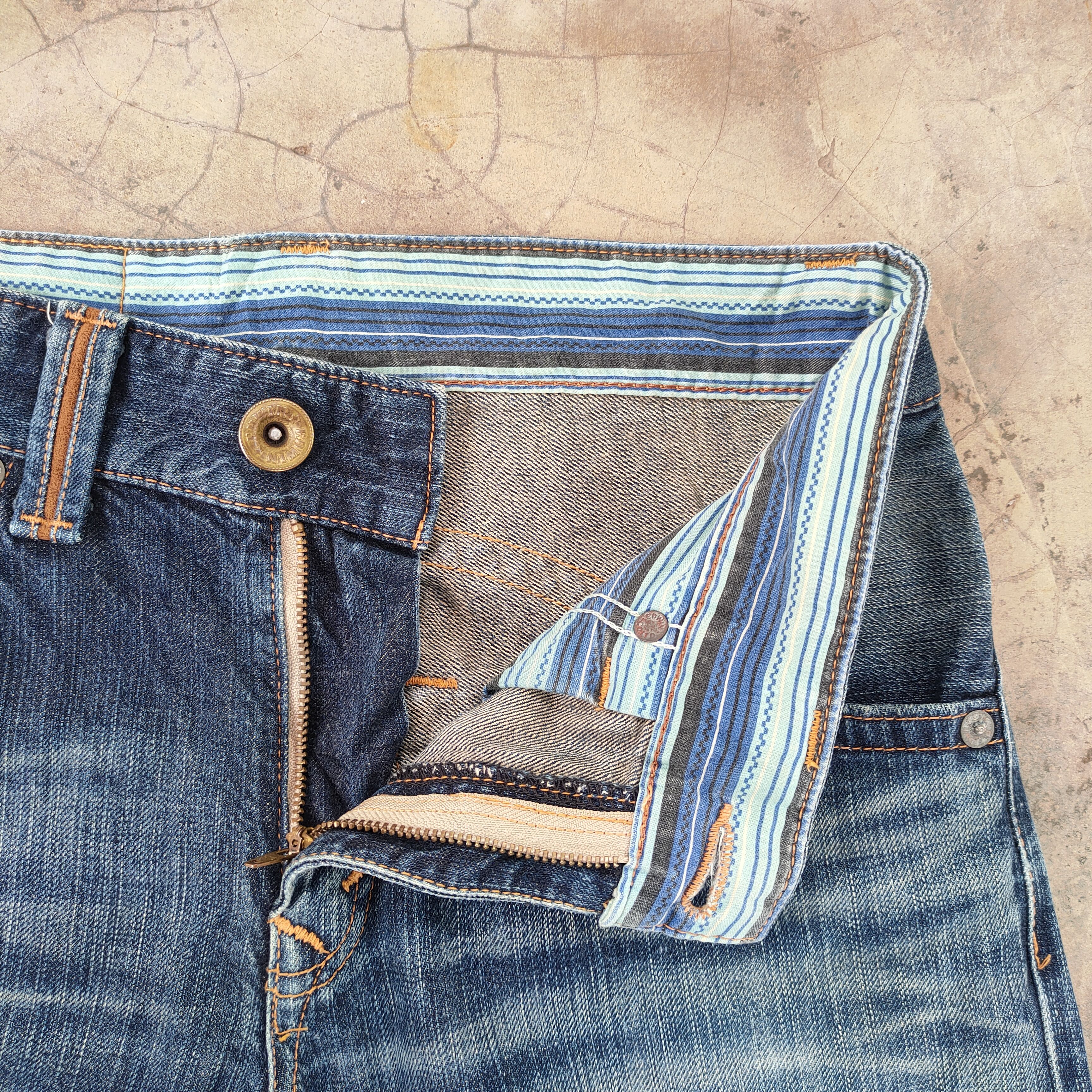 Edwin VINTAGE EDWIN EV FADED RIPPED JEANS DENIM PANTS Size US 30 / EU 46 - 10 Thumbnail
