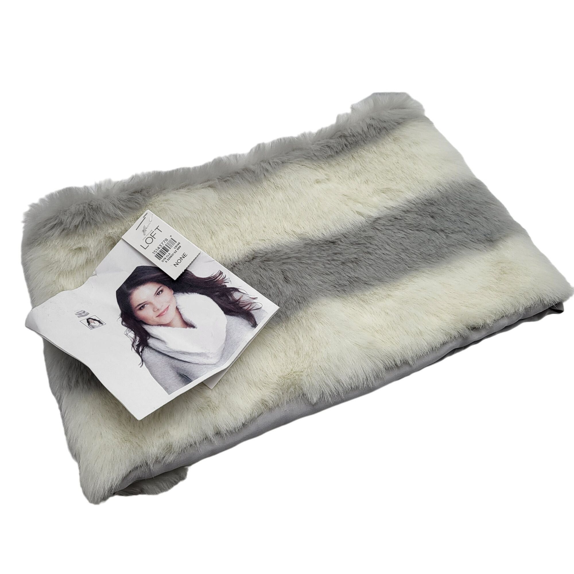Ann Taylor Ann Taylor Loft Infinity Scarf Muffler Faux Fur Silk Lined G Size ONE SIZE - 1 Thumbnail