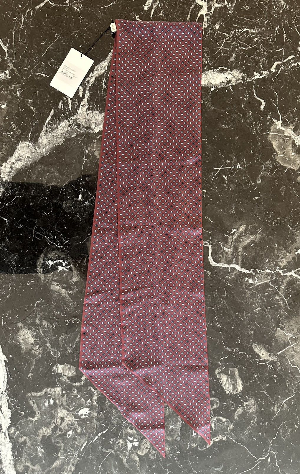 Celine 23AW Silk Scarf Burgundy Paisley Size ONE SIZE - 10 Thumbnail