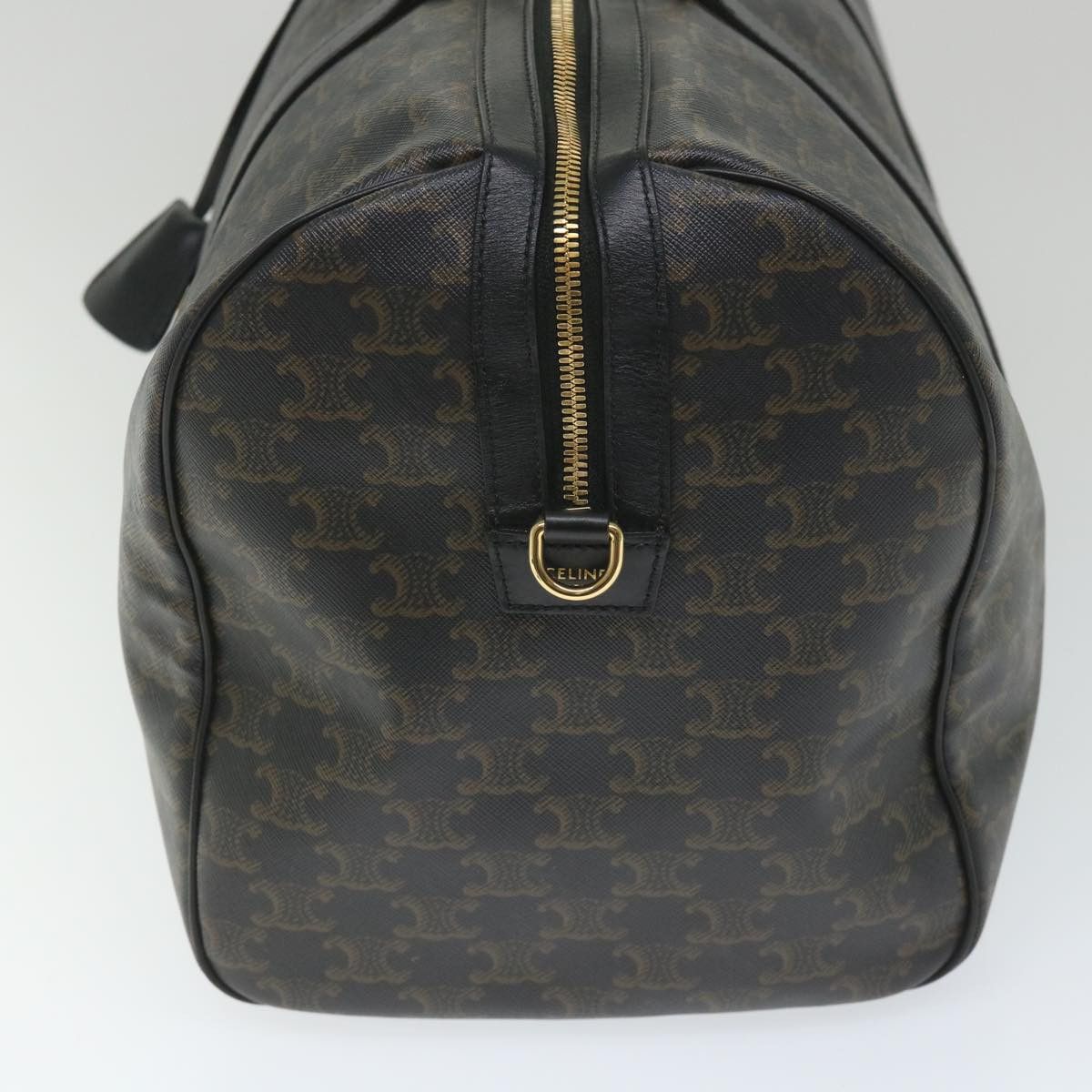 Celine CELINE Triomphe Canvas Boston Bag Pvc Leather Black Size ONE SIZE - 4 Thumbnail
