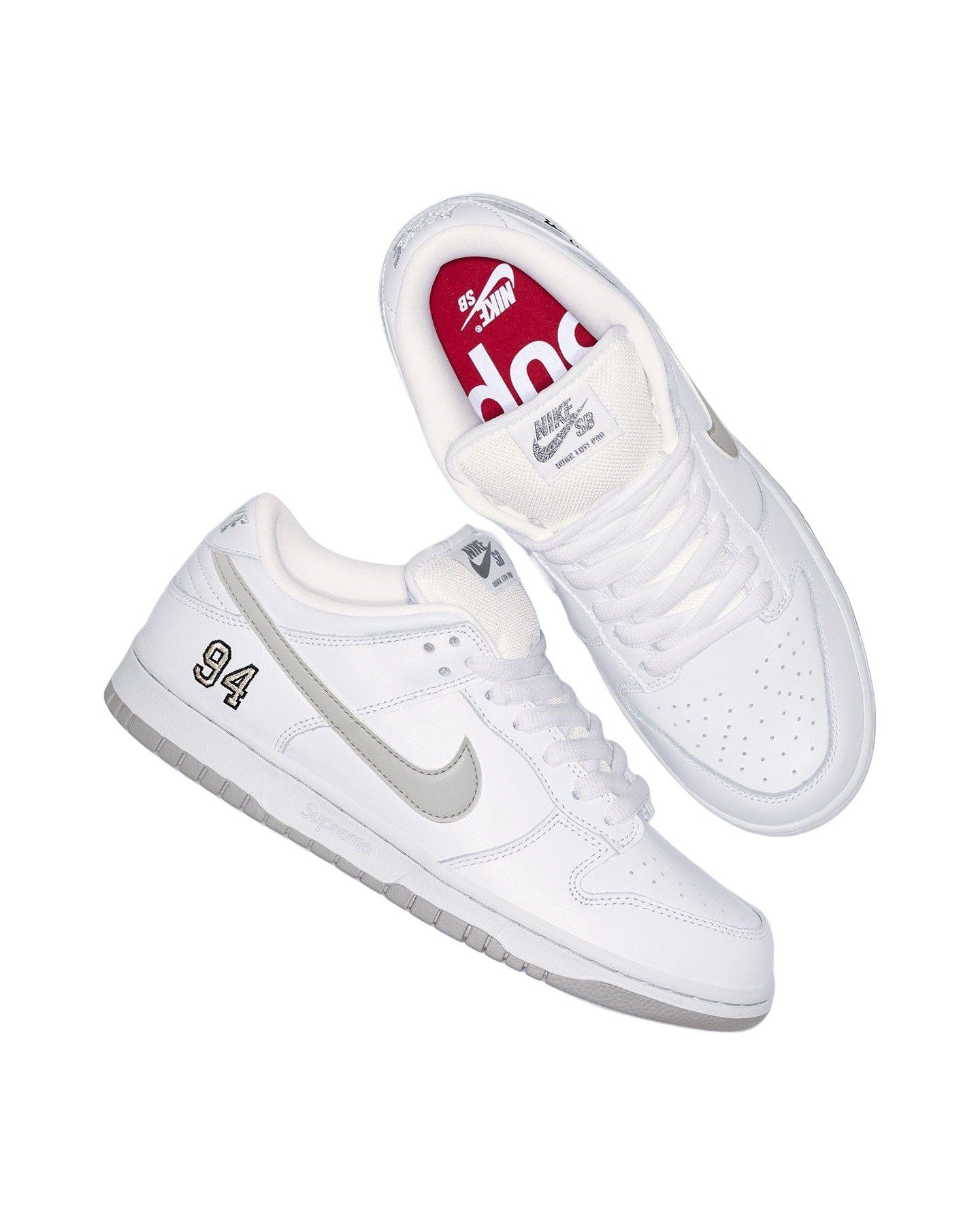 【24cm】Supreme nike SB dunk low 白 White Supreme x Nike SB Dunk Low White
