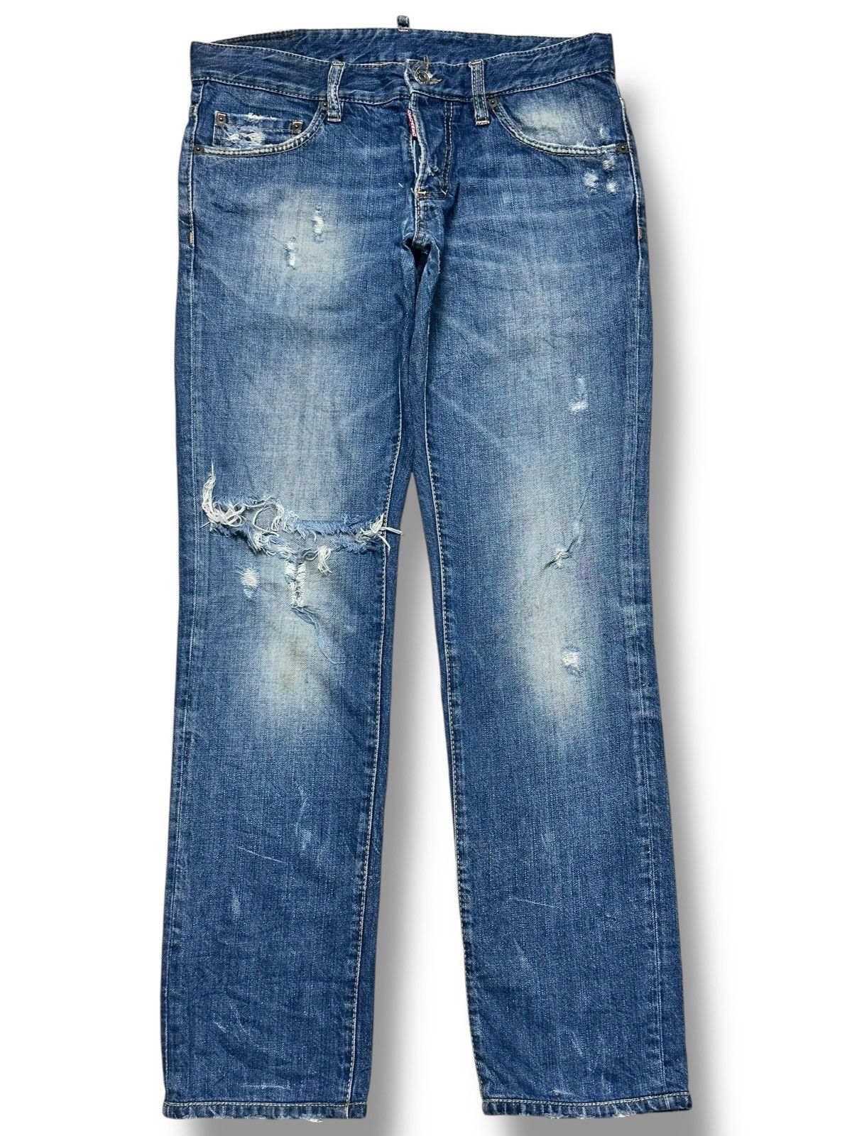Dsquared2 Dsquared2 Vintage Authentic Distressed Slim With Faded Wash Size US 33 - 1 Thumbnail