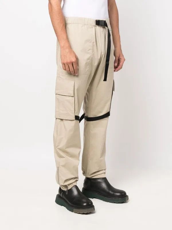 Off-White o1gr1nt0125 Diag Tab Cotton Cargo Pant in Dark Sand Size US 28 / EU 44 - 3 Thumbnail