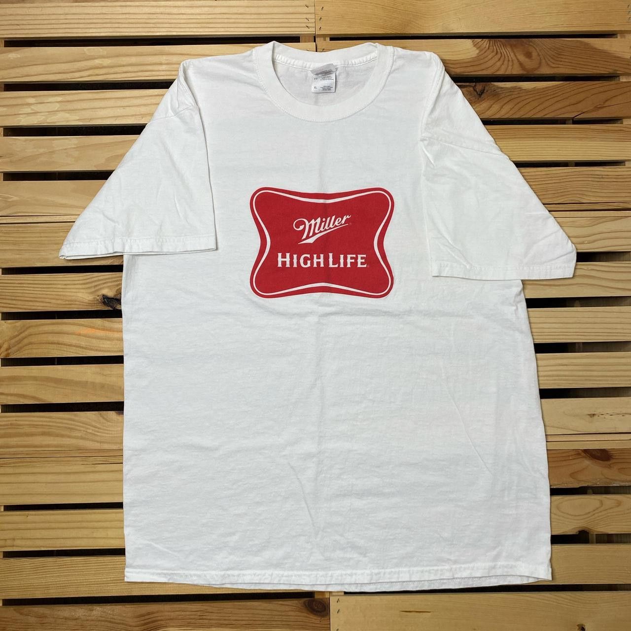 Fruit Of The Loom Vintage Miller Beer High Life White Beer Promo Tee Size XL Size US XL / EU 56 / 4 - 1 Thumbnail