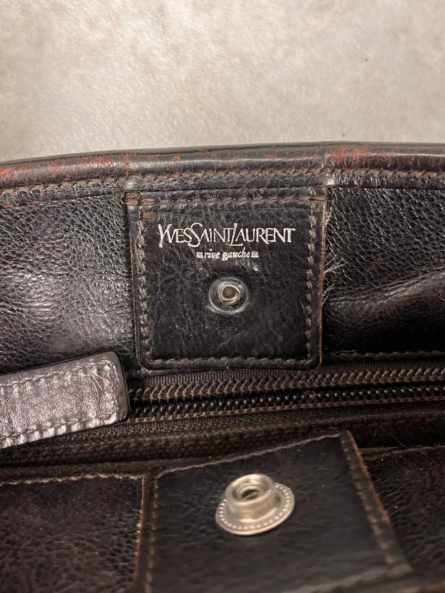 Yves Saint Laurent AW2002 Yves Saint Laurent Brown Leather Shoulder Bag Size ONE SIZE - 8 Thumbnail