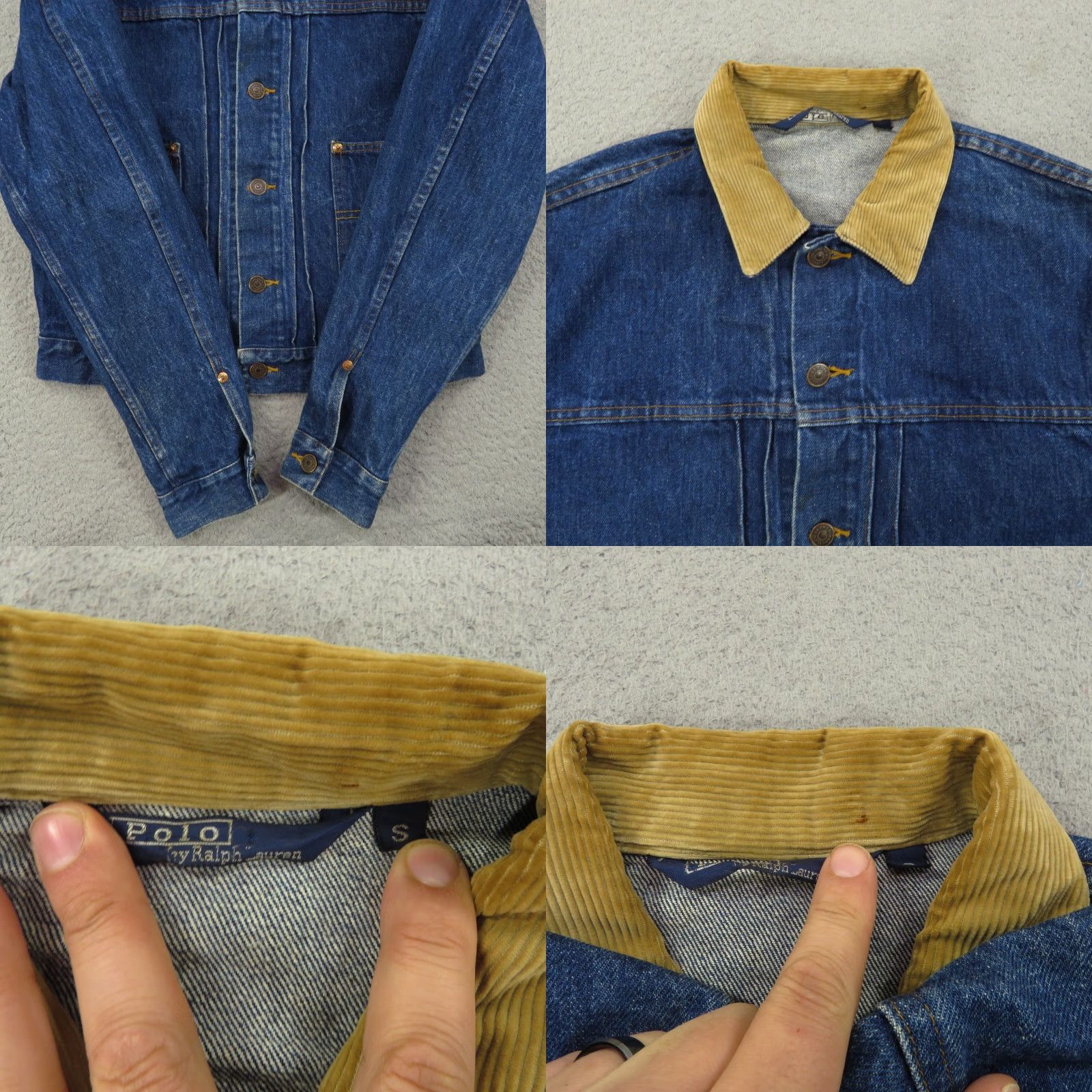 Polo Ralph Lauren Polo Ralph Lauren Jacket Small Mens Dark Indigo Western Corduroy Collar USA 80s Size US S / EU 44-46 / 1 - 8 Thumbnail