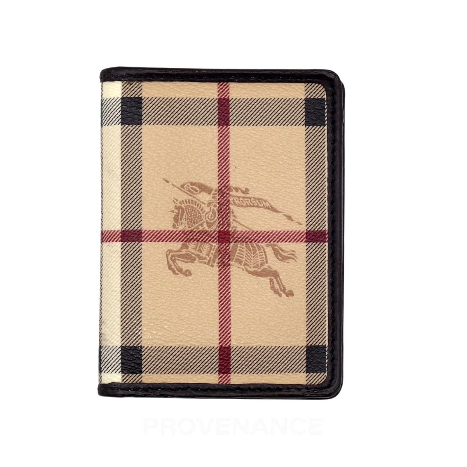 Burberry 🔴 Burberry Pocket Organizer Wallet - Haymarket Check Black Size ONE SIZE - 1 Thumbnail