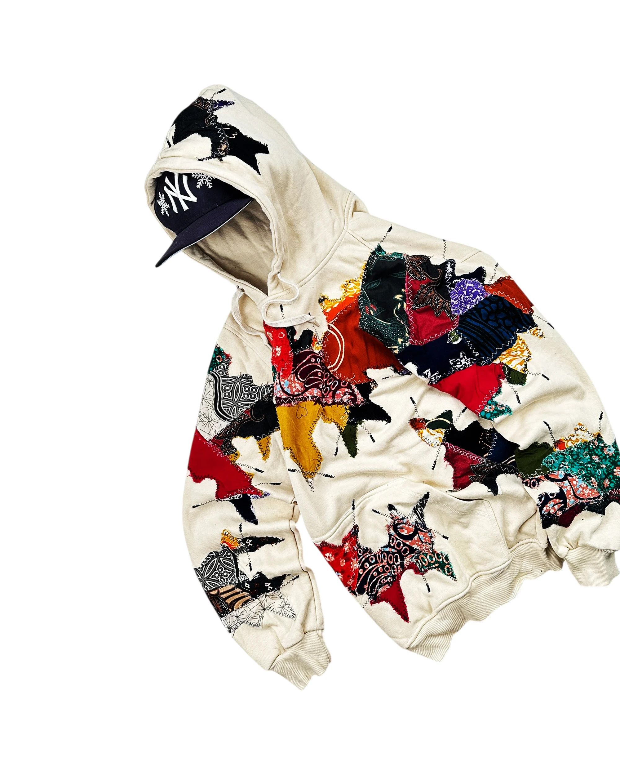 Japanese Brand Re-worked 1 of 1 Batik Legacy Patchworks Hoodie Size L / XL Size US XL / EU 56 / 4 - 9 Thumbnail
