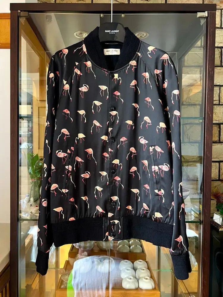 Saint Laurent Paris Saint Laurent Paris Sz 48 Saint Laurent Paris Flamingo Jac Size US M / EU 48-50 / 2 - 1 Thumbnail