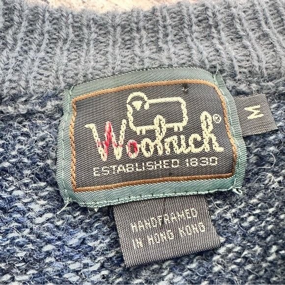 Woolrich Woolen Mills Vintage Woolrich Men's Wool Chambray Blue Knit Crewneck Swe Size US M / EU 48-50 / 2 - 5 Thumbnail