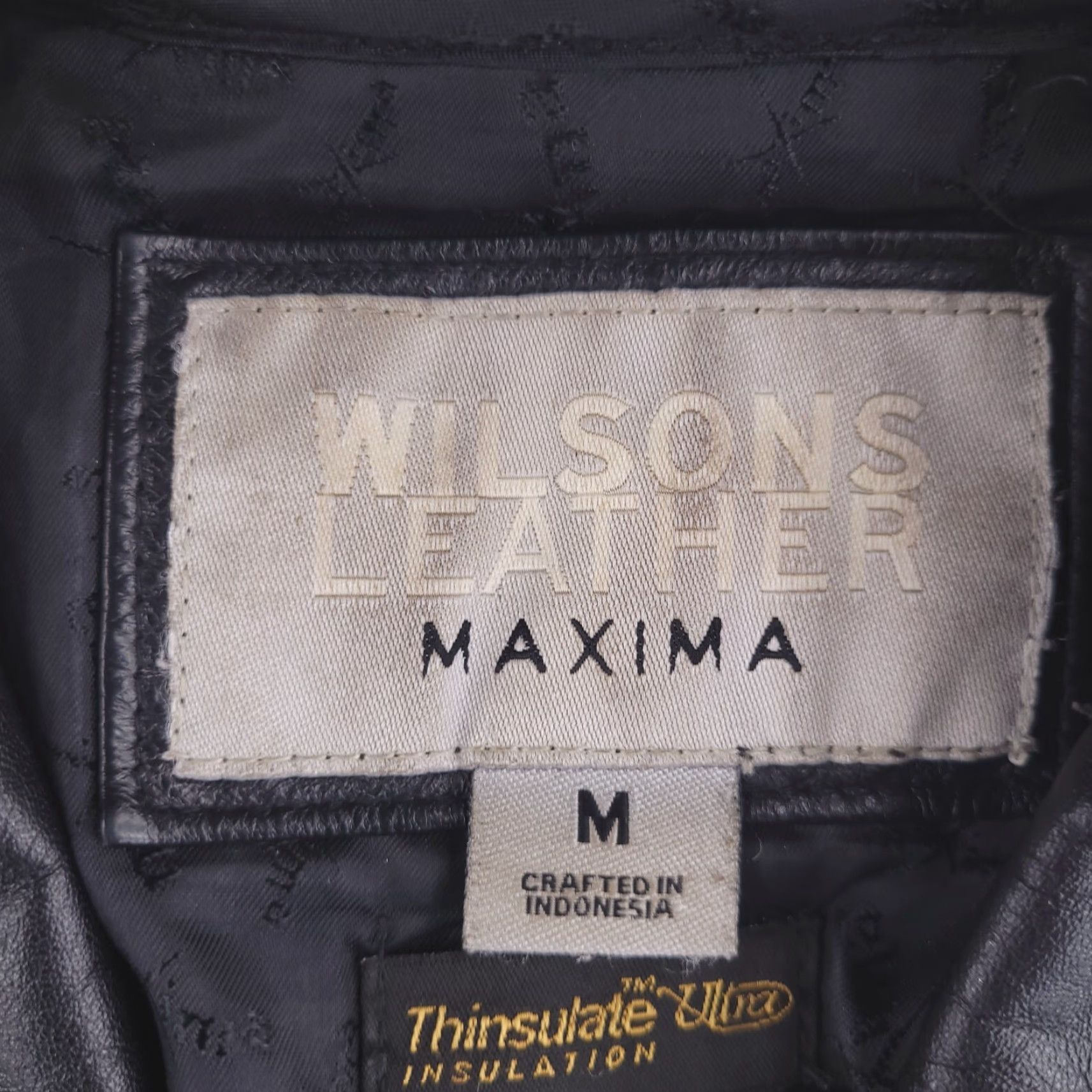 Vintage Wilsons Leather Jacket Womens Medium Black Maxima Real Genuine - Jacket - Women - M - Black - Solid - Basic Jacket Size M / US 6-8 / IT 42-44 - 4 Thumbnail