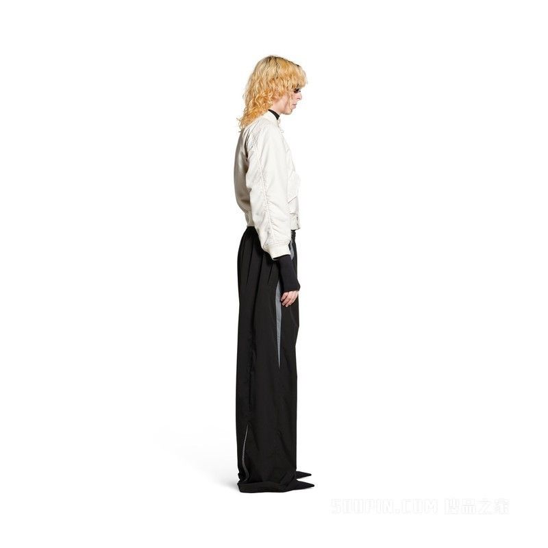 Balenciaga o1tr1nto0426 Loop Sports Icon Shrunk Varsity Jacket in White Size L / US 10 / IT 46 - 3 Thumbnail
