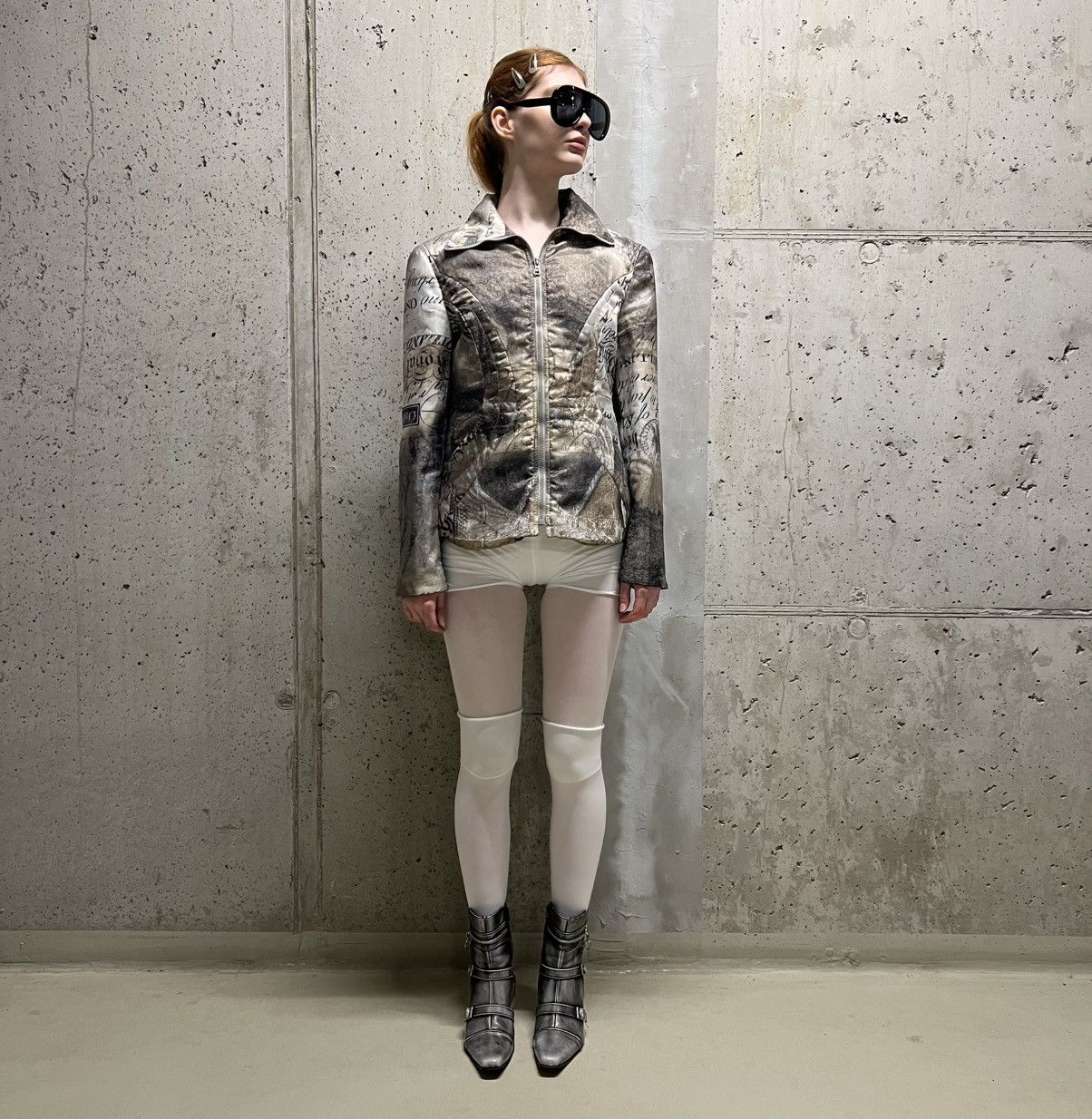 Vintage Avant Garde Overprinted Jacket Size M / US 6-8 / IT 42-44 - 2 Thumbnail