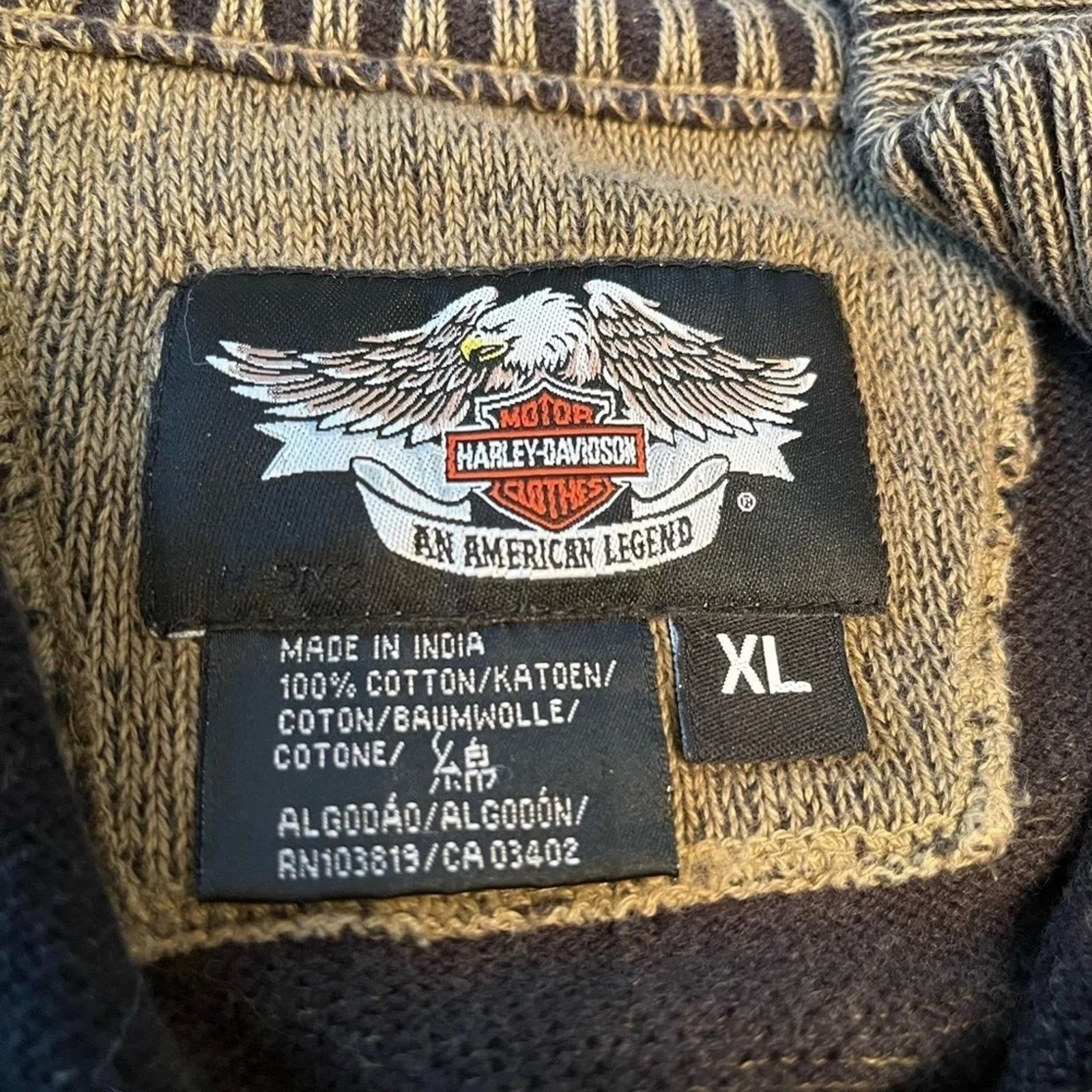 Harley Davidson Harley Davidson partial zip sweater, size XL Size US XL / EU 56 / 4 - 6 Thumbnail