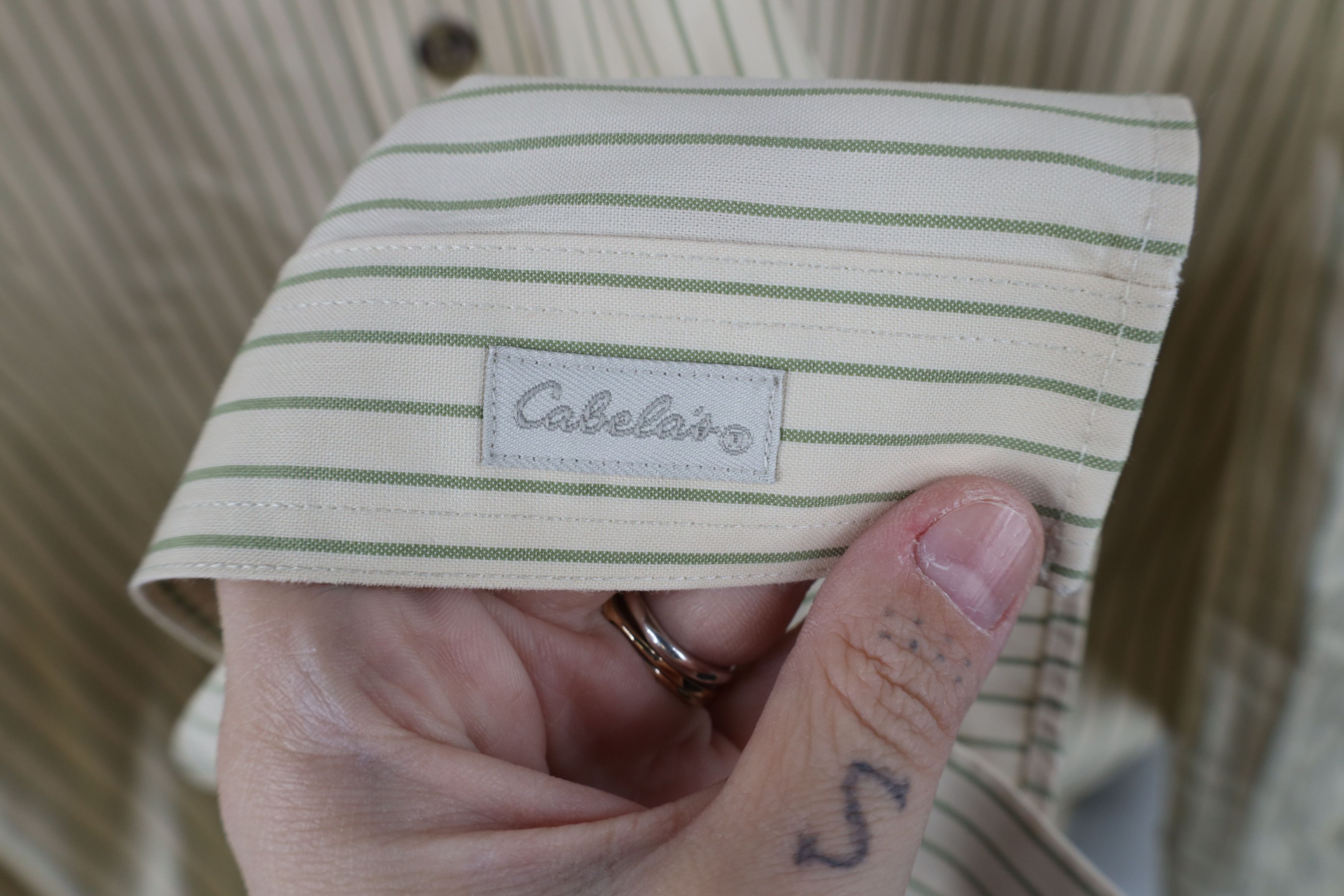 Cabelas Vintage Cabelas Pinstriped Collared Oxford Button Down Shirt Size US XXL / EU 58 / 5 - 4 Thumbnail
