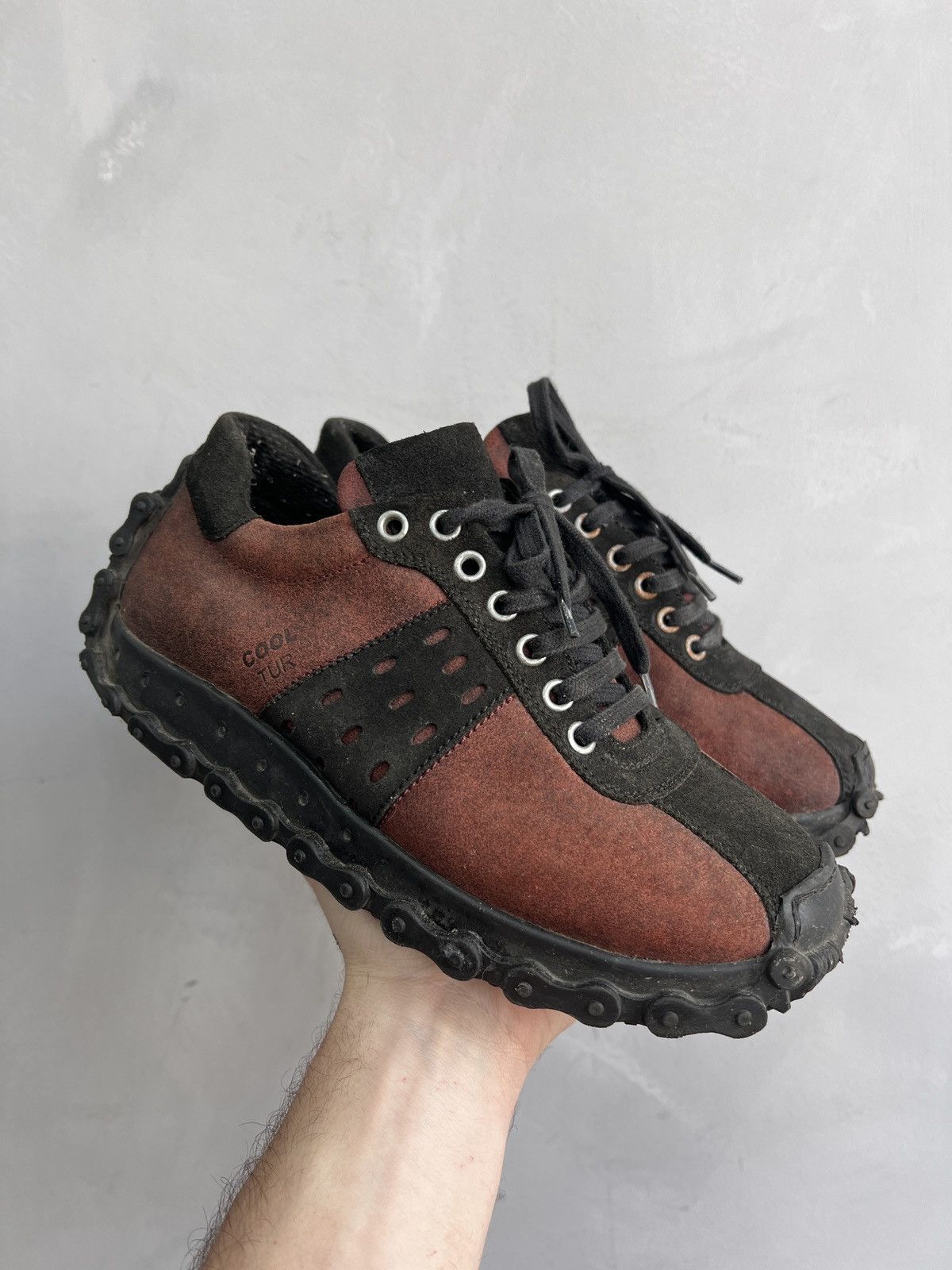 Maison Margiela 90s MARGIELA STYLE LEATEHR CHAIN PART LOW BOOTS Size US 7 / EU 40 - 1 Thumbnail
