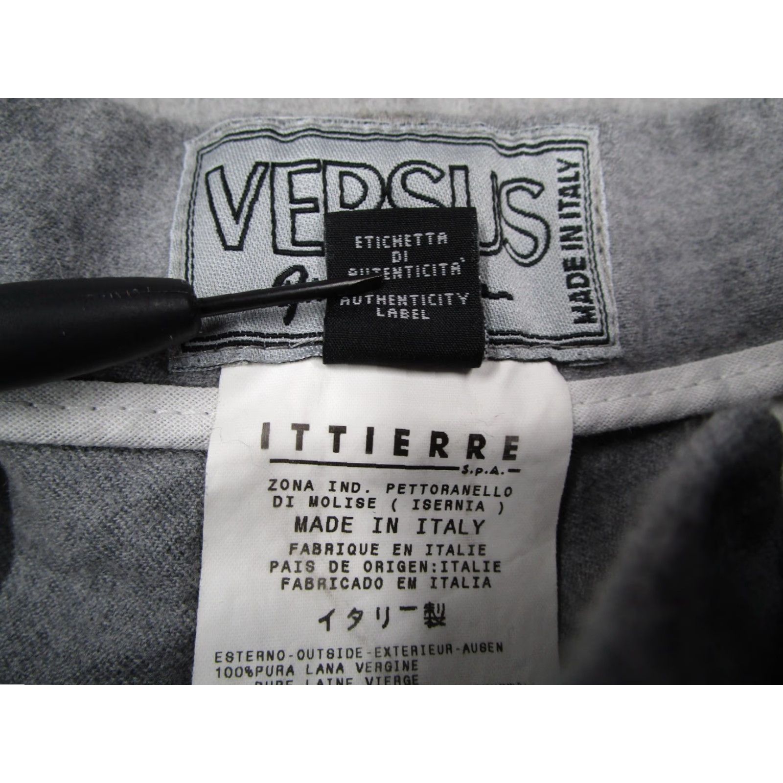 Versus VINTAGE Versus Gianni Versace Dress Pants Mens 36 Gray Virgin Wool Trousers Y2K Retro Size US 36 / EU 52 - 4 Thumbnail