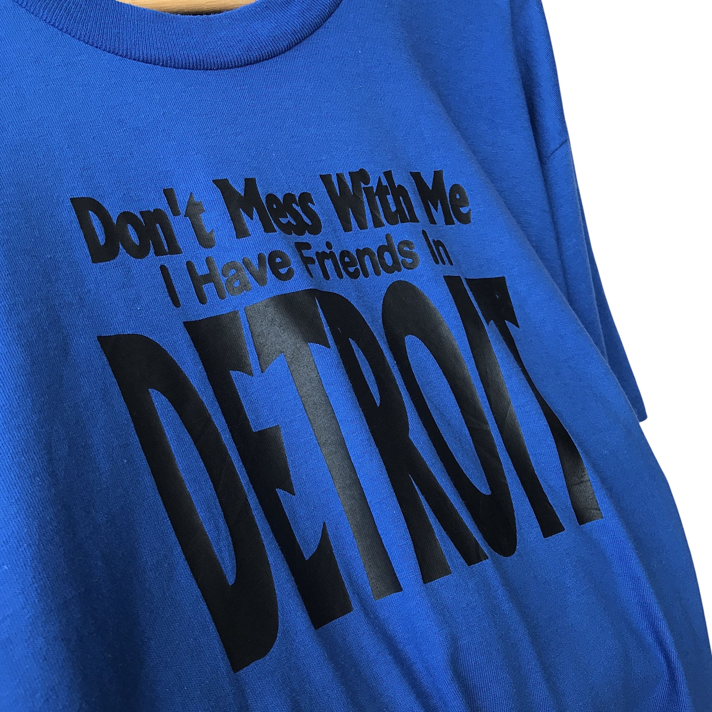 Vintage Don't Mess With Detroit Vintage 1980s USA Funny Wording Tee Size US XL / EU 56 / 4 - 4 Thumbnail