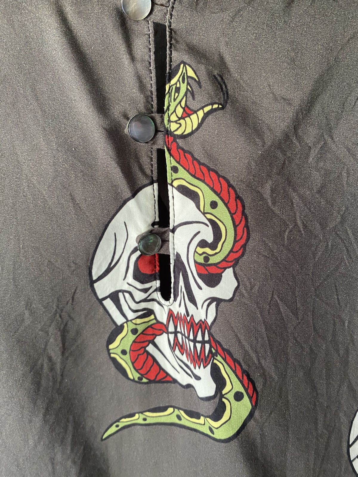 Sun Surf Vtg Cushman Japan Skull and snake pullover shirt Size US M / EU 48-50 / 2 - 6 Thumbnail