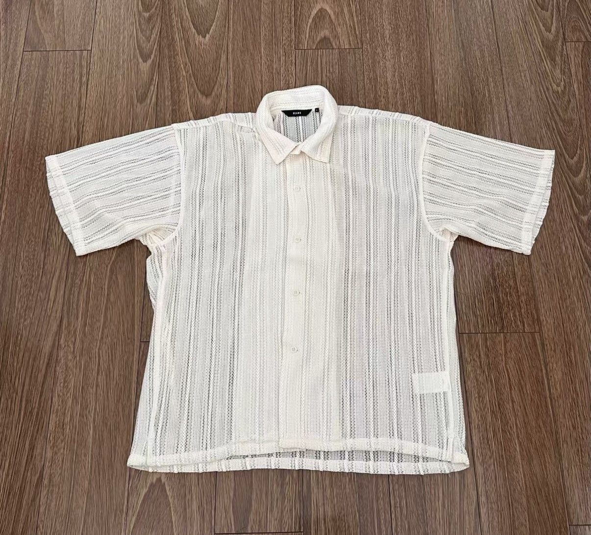 Beams Japan BEAMS mesh open collar shirt 24SS Size US S / EU 44-46 / 1 - 1 Thumbnail