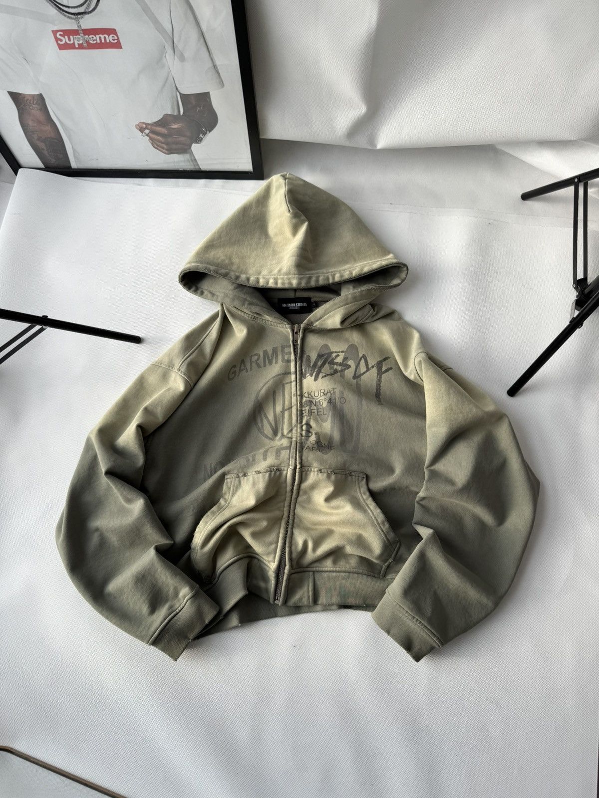 No Faith Studios NFS SPLIT ZIP JACKET LIGHT GREEN Zip Up Hoodie no faith Stu Size US L / EU 52-54 / 3 - 9 Thumbnail