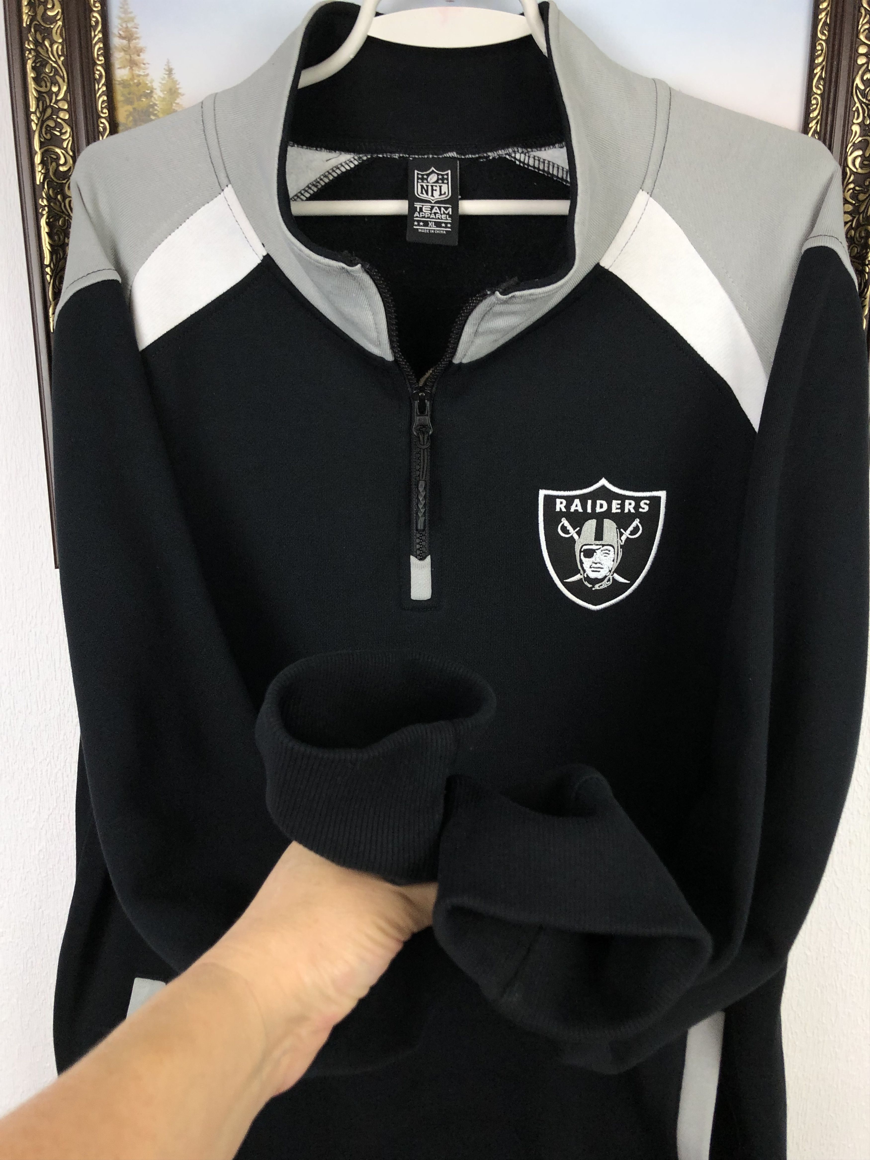 NFL Los Vegas Raiders NFL Sport Jacket Track Top Rare Black Size US XL / EU 56 / 4 - 3 Thumbnail