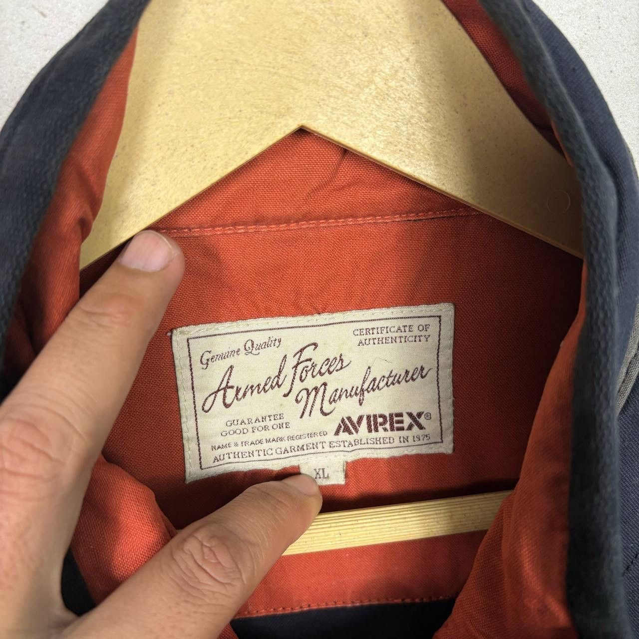 Avirex Avirex Type D-1 Navy Canvas Flight Jacket XL Army Air Corps Size US XL / EU 56 / 4 - 7 Thumbnail