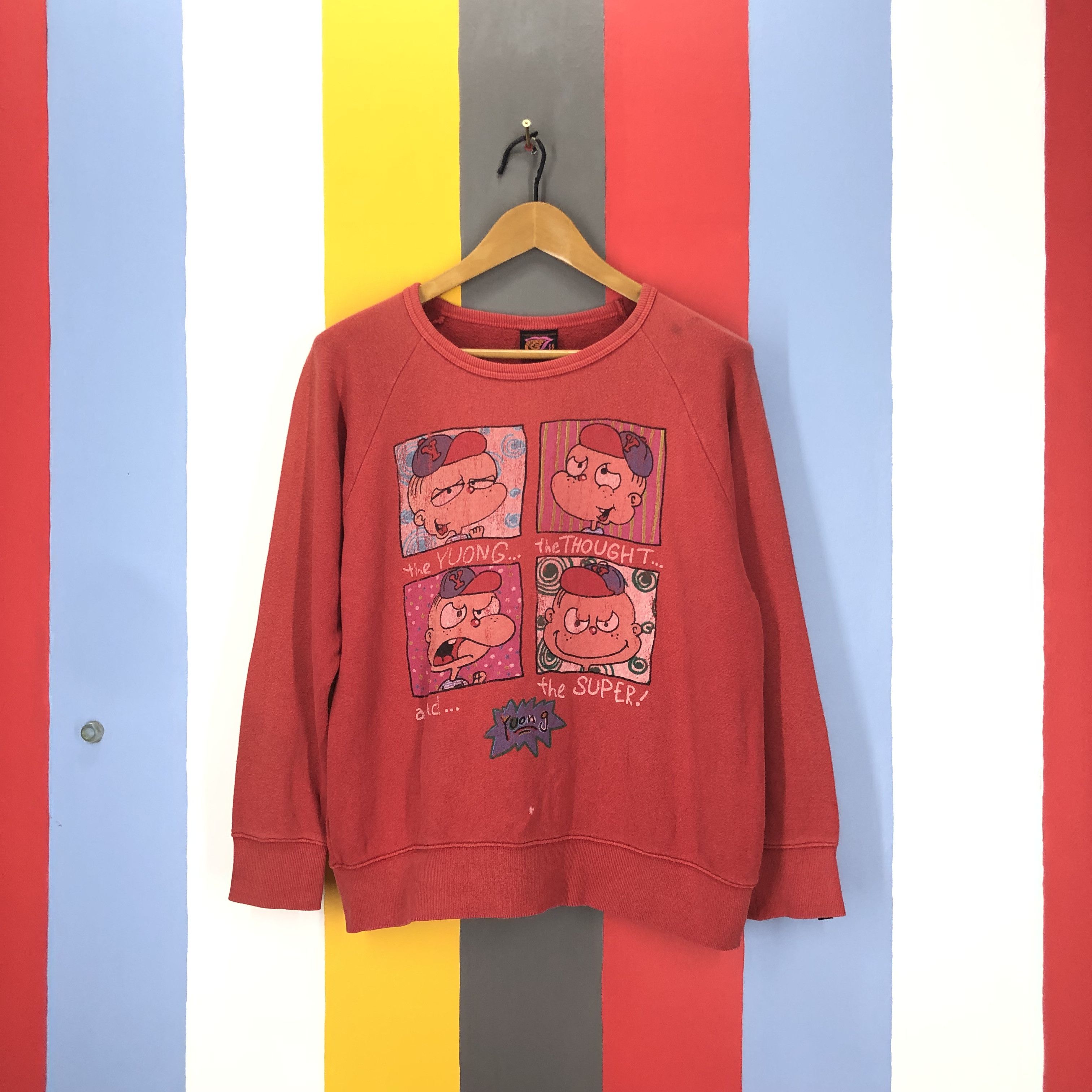 Japanese Brand THE YUONG by CRAZY GO GO Crew Neck Sweatshirt #1683/05 Size US M / EU 48-50 / 2 - 1 Thumbnail