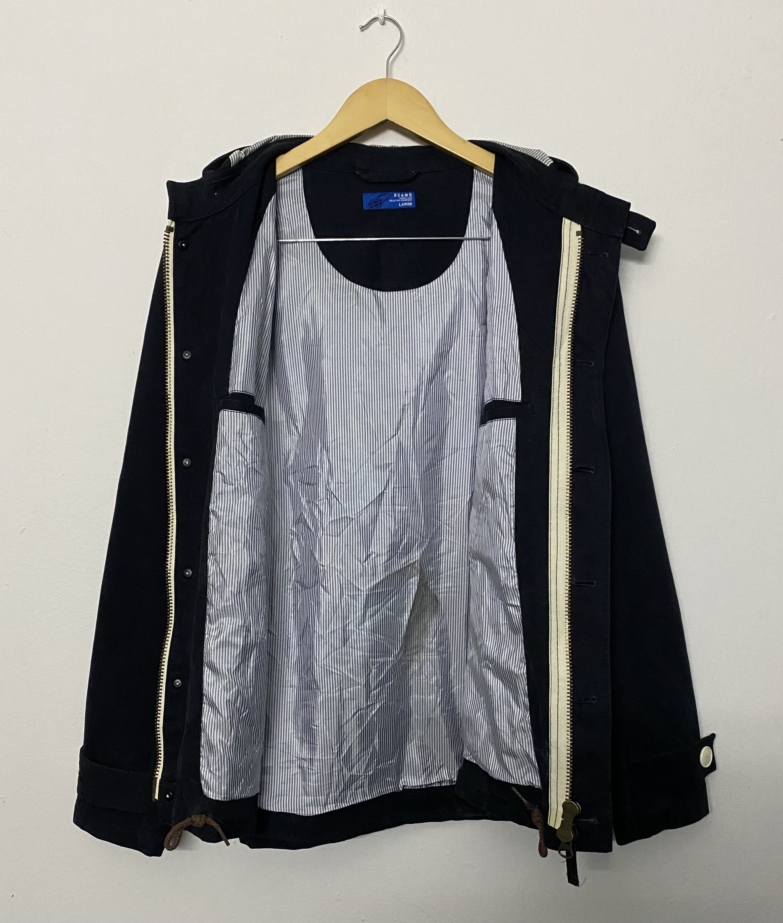Beams Plus Beams Plus Style Navy Utility Jacket Hood Men's Size Large Size US L / EU 52-54 / 3 - 3 Thumbnail