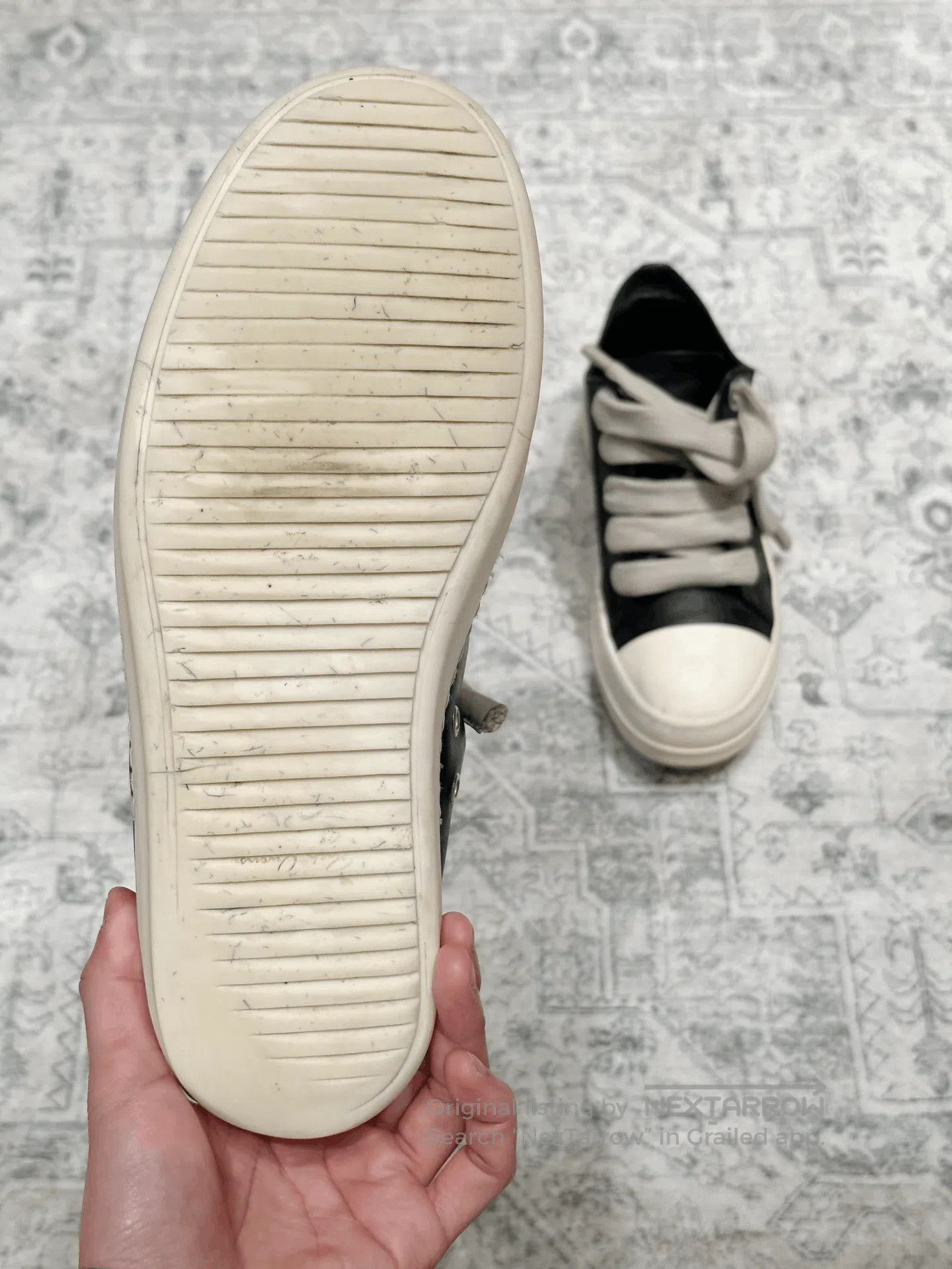 Rick Owens Rick Owens Leather Low-Top Thick Laces. Size US 9 / EU 42 - 8 Thumbnail