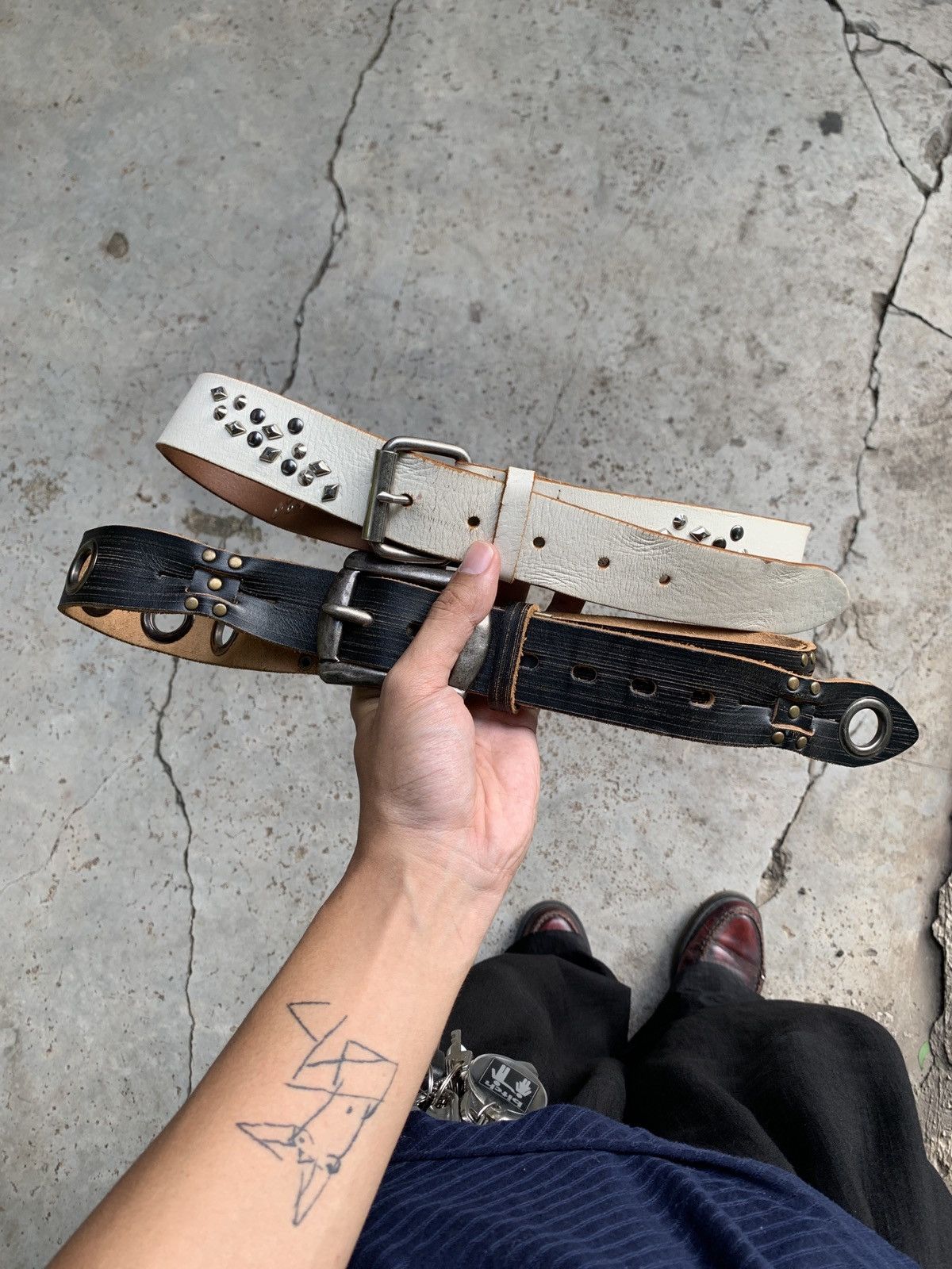 90s Studded Leather Belt