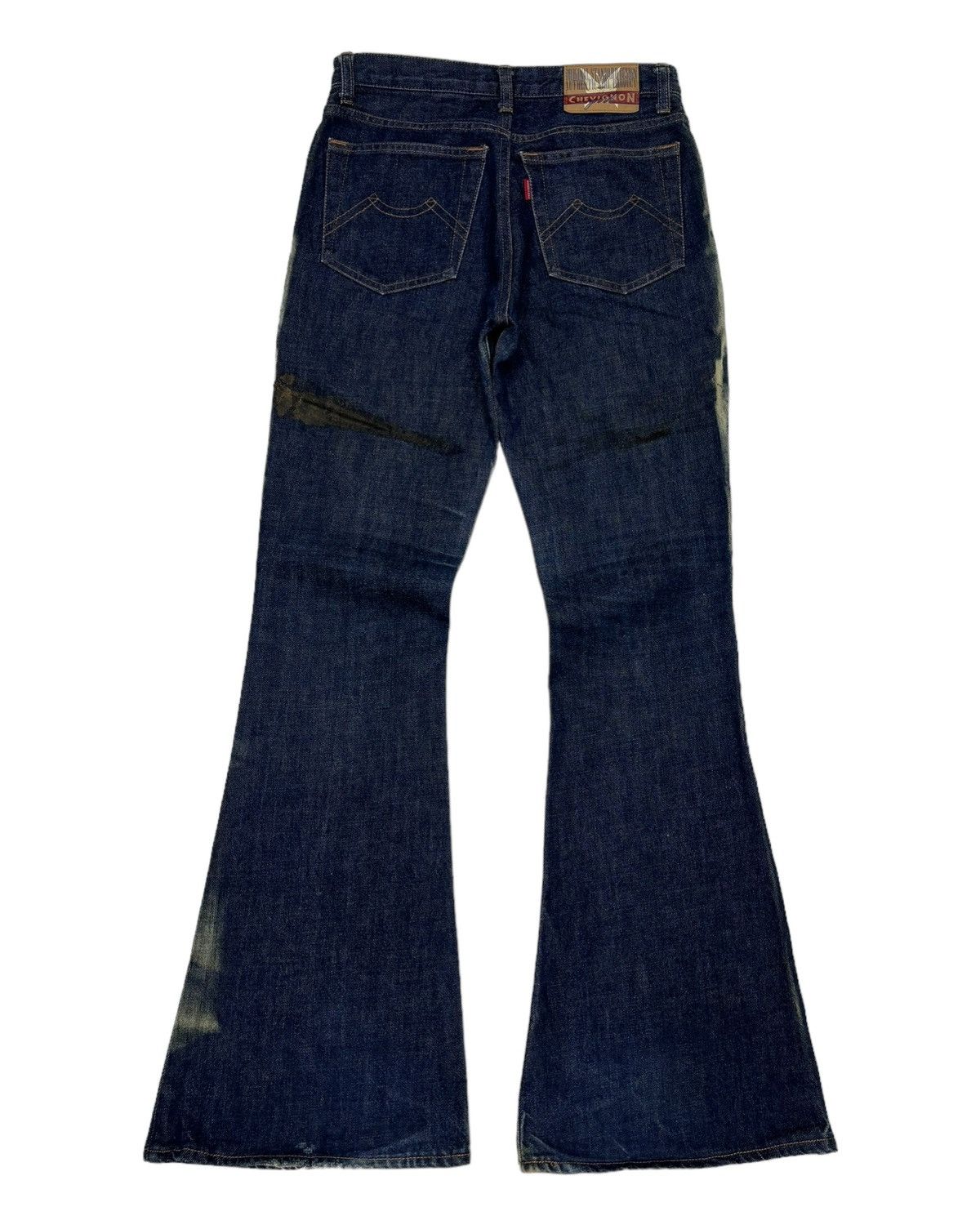 Chevignon VINTAGE CHEVIGNON FLARED BLUE DISTRESSED DENIM BOOTCUT JEANS Size 28" / US 6 / IT 42 - 2 Thumbnail