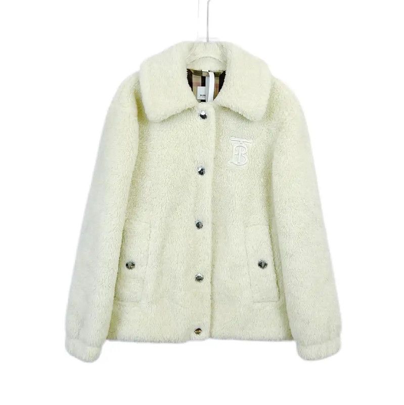 Burberry Burberry Women's White Cotton Mid-Length Jacket Size XS / US 0-2 / IT 36-38 - 1 Thumbnail