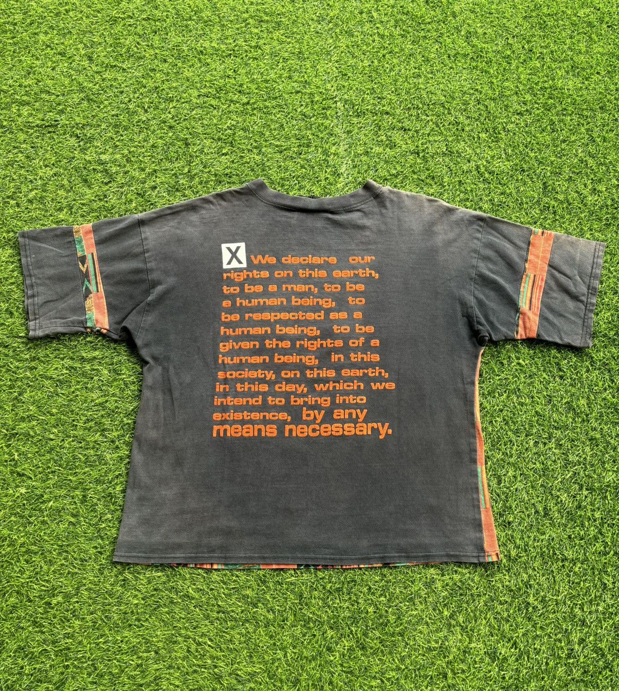 Band Tees Vintage 90's Malcom X by Any Means Necessary Aop Tshirt Size US L / EU 52-54 / 3 - 2 Thumbnail