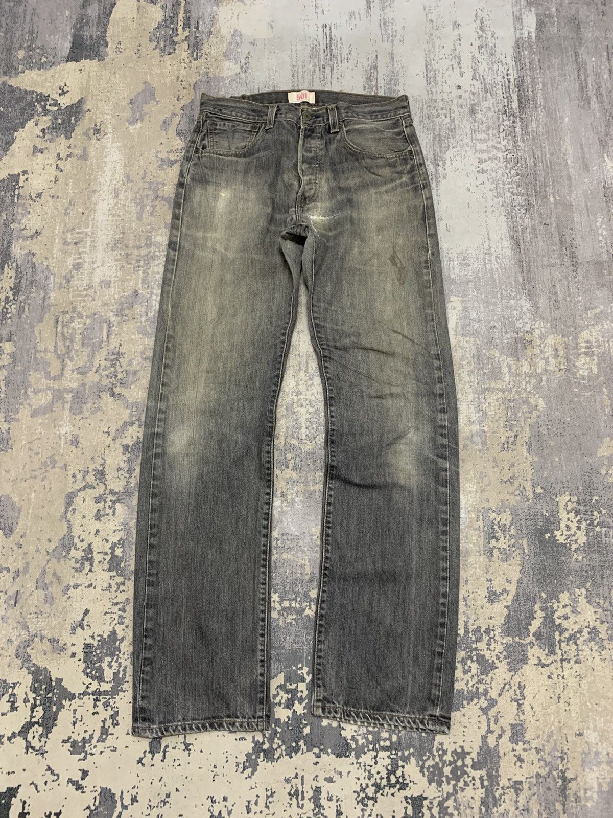 Levi's Vintage Levis 501 Mud Washed Repaired Denim W31 Size US 31 - 1 Thumbnail