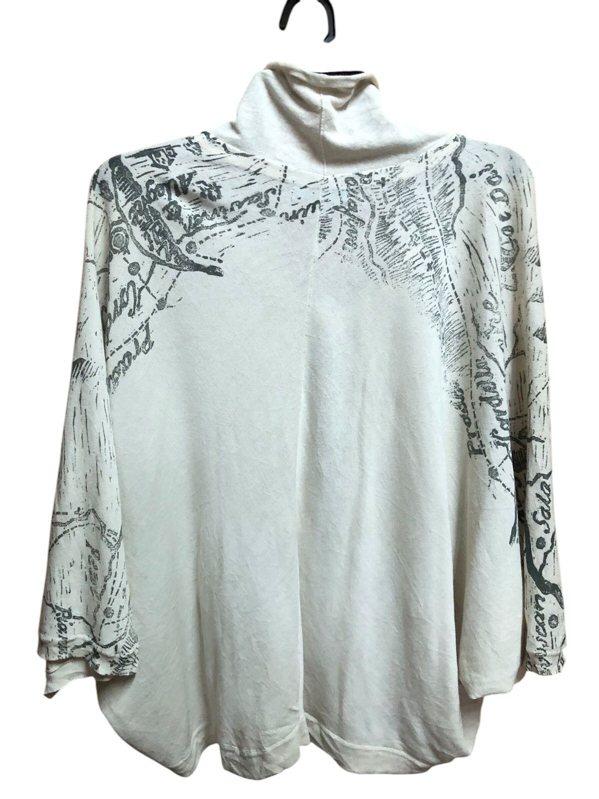 Issey Miyake × Ne-Net Ne-Net Issey Miyake Map Print Poncho Size M / US 6-8 / IT 42-44 - 2 Thumbnail