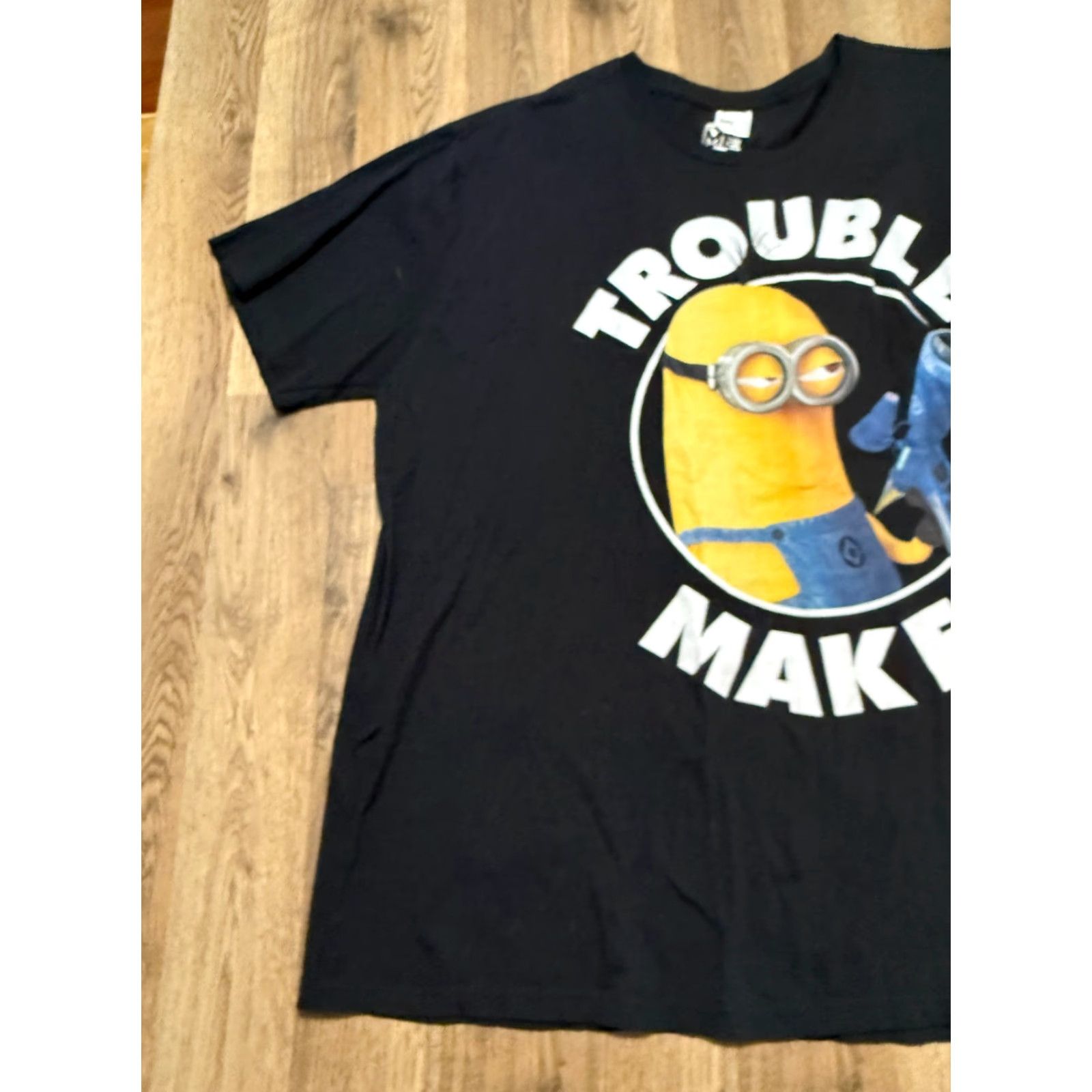 Vintage Despicable Me Shirt Men's XL Black White Yellow Blue Minions Trouble Maker Size US XL / EU 56 / 4 - 3 Thumbnail