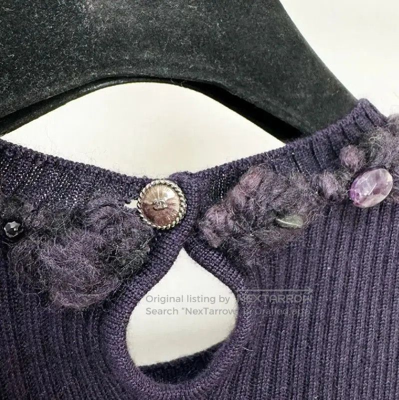 Chanel Chanel Purple Long Sleeve Pullover Sweater . Size S / US 4 / IT 40 - 6 Thumbnail